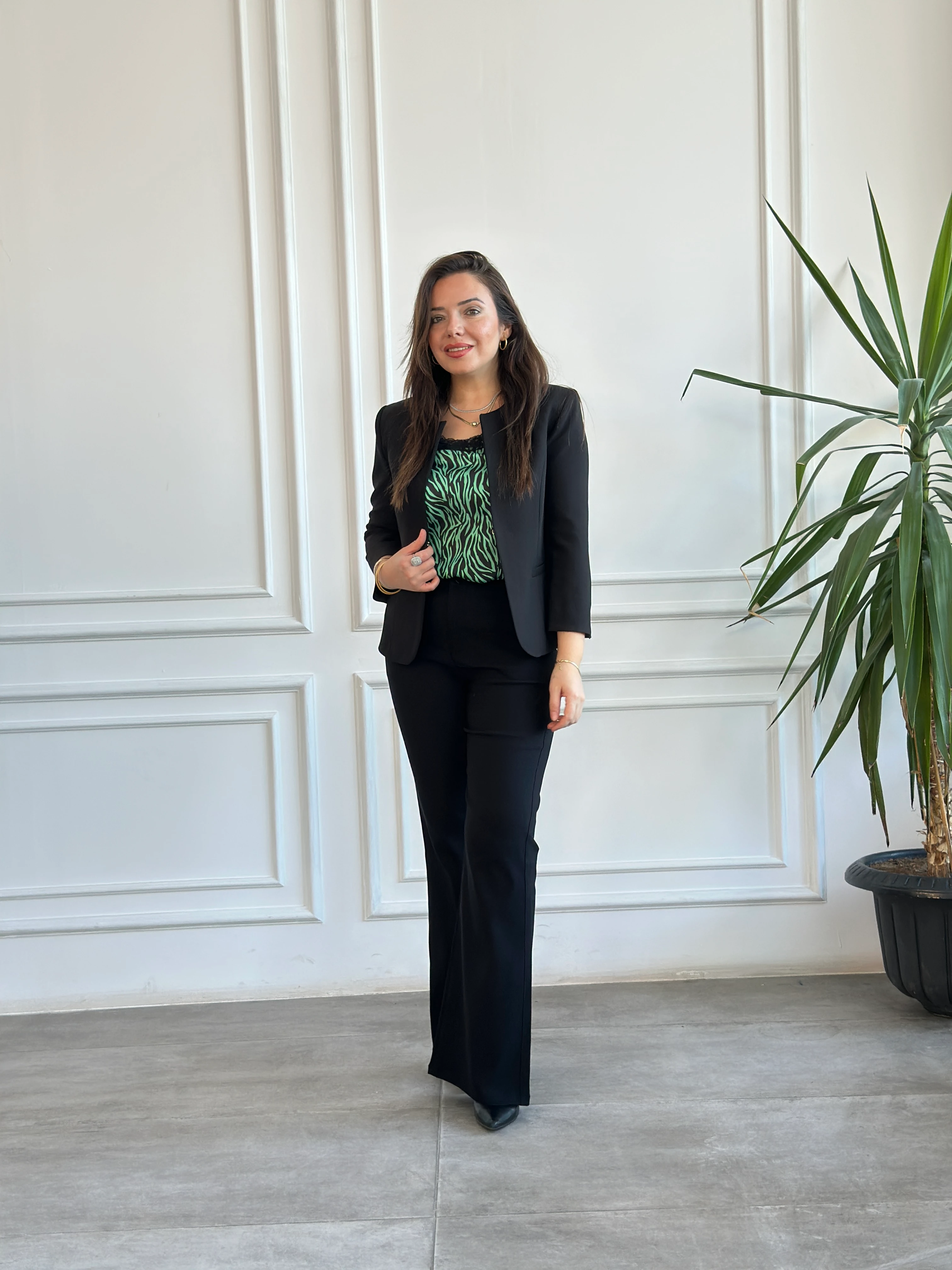 Beli Lastikli İspanyol Paça Pantolon