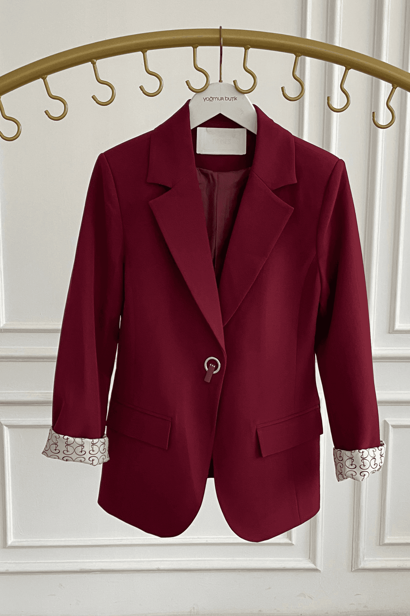 Kol Manşeti D Garnili Blazer Ceket