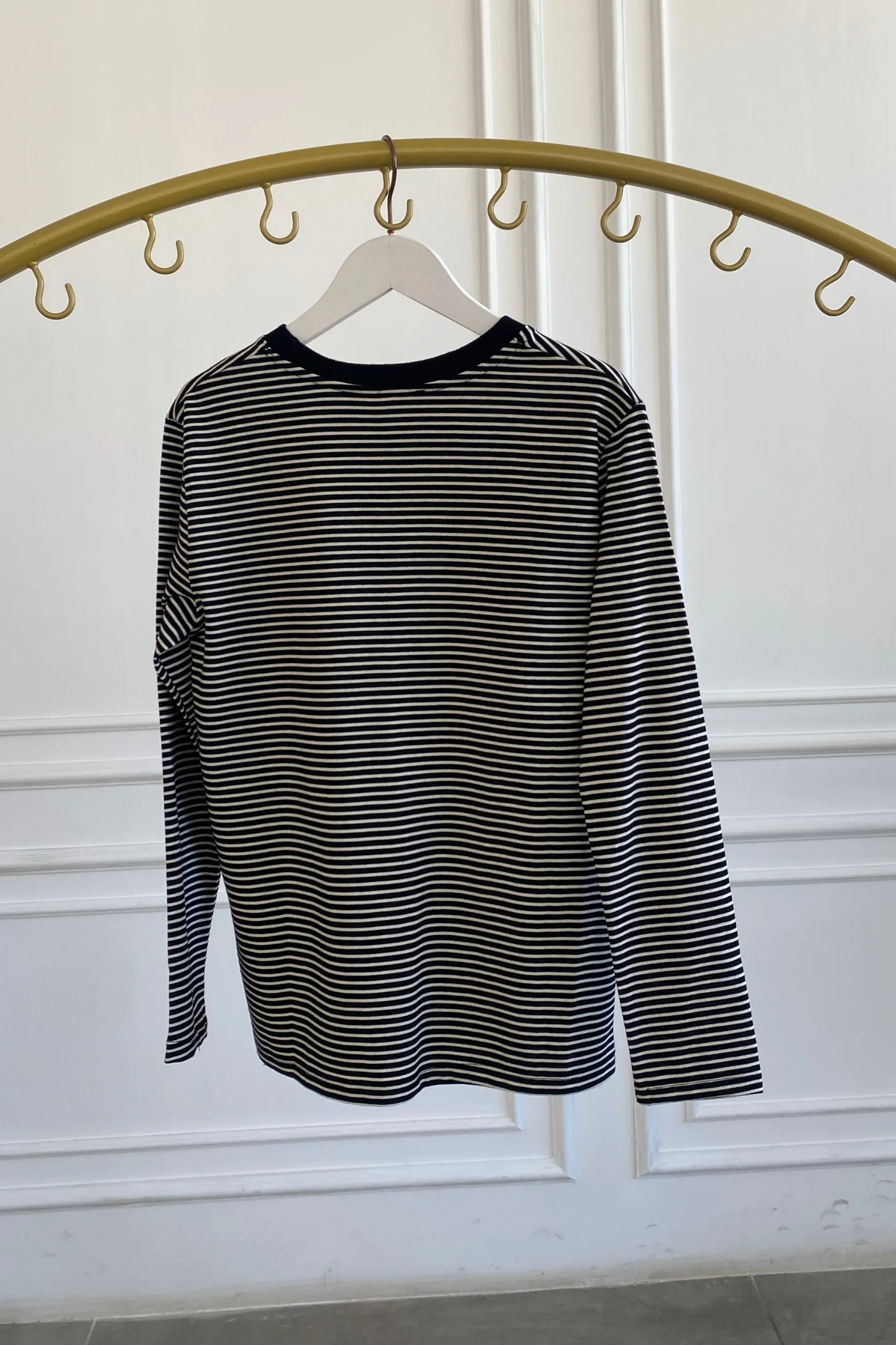 Bisiklet Yaka Çizgili Sweat 