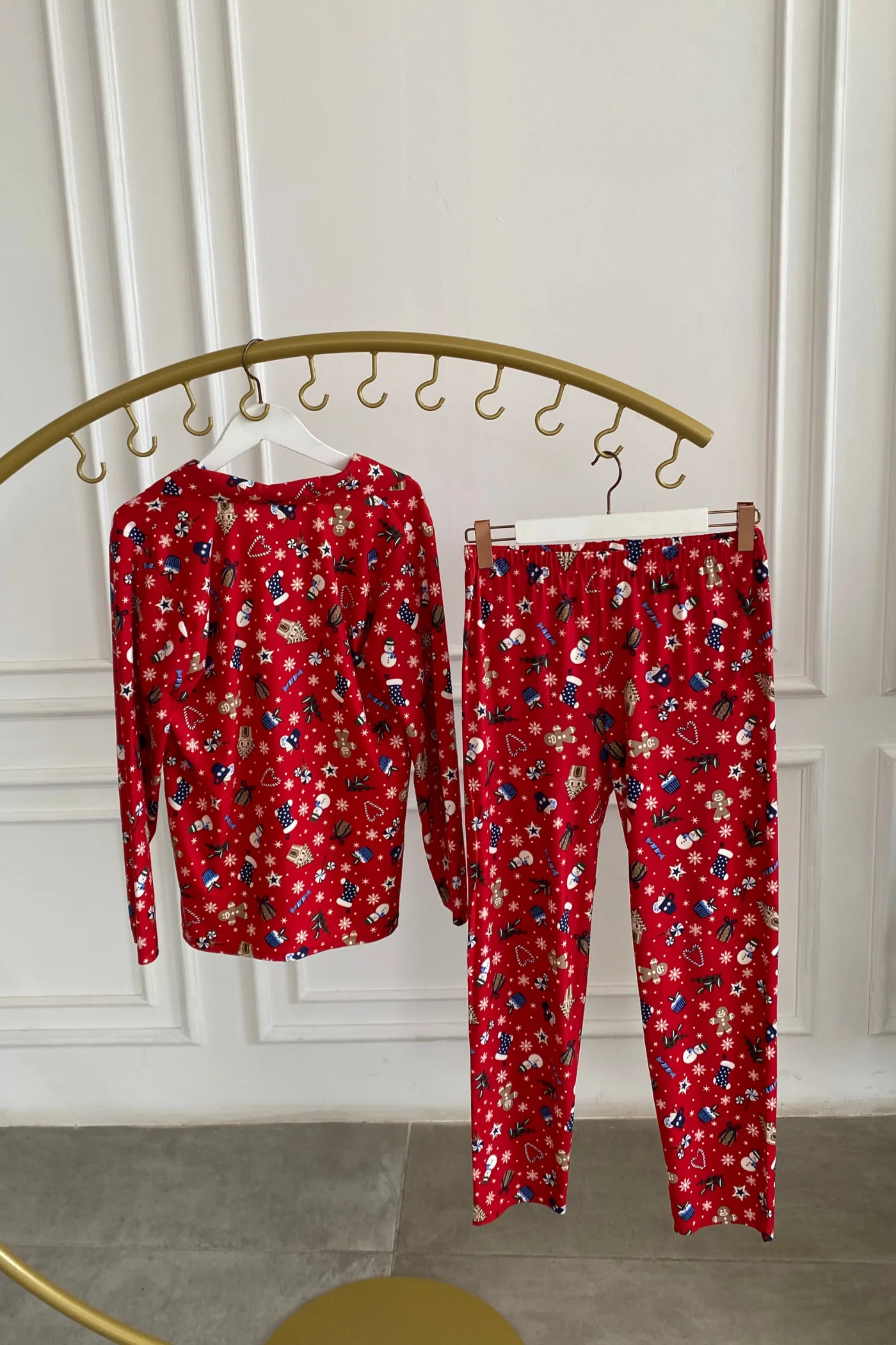 Noel Desenli Pijama Takımı