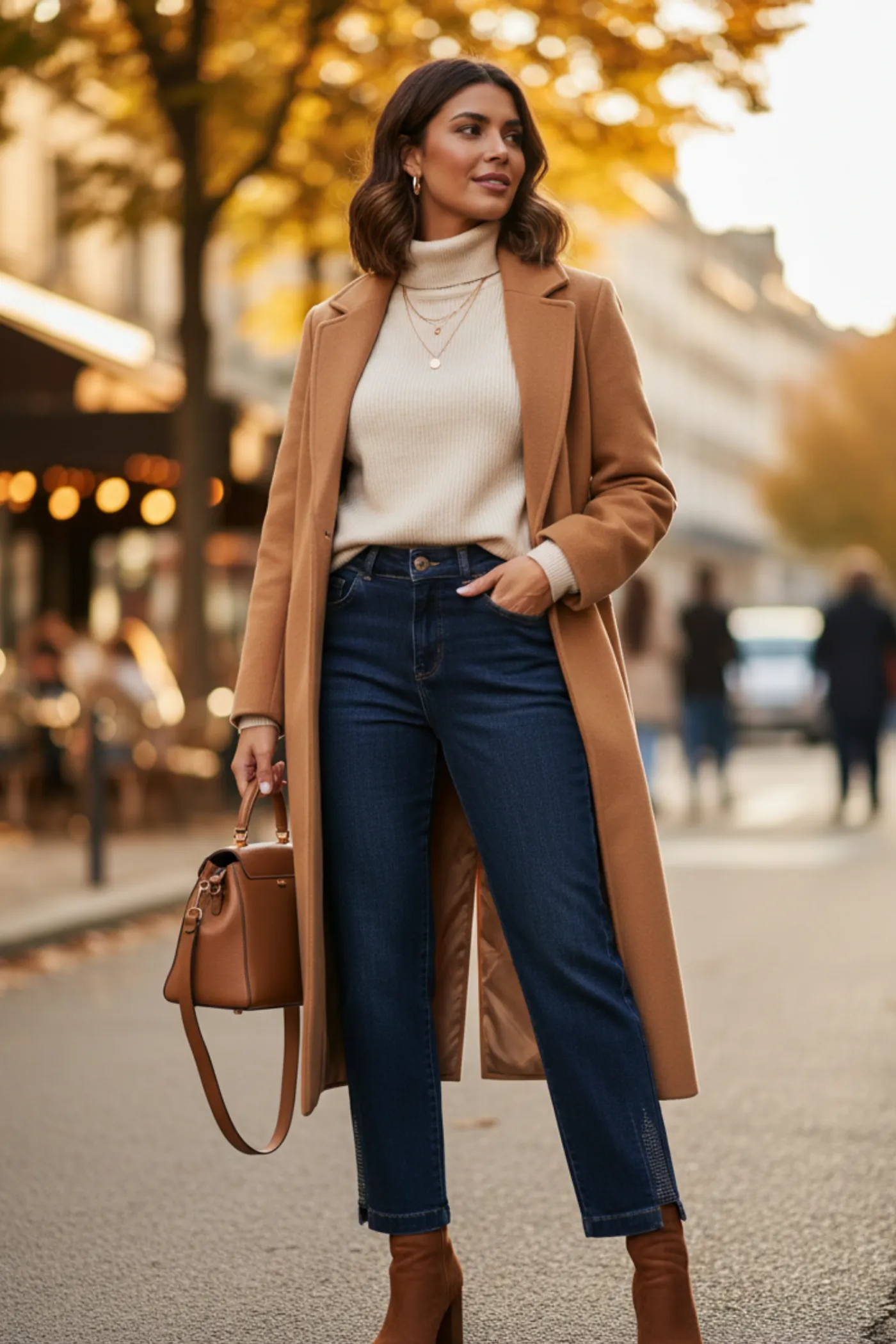 Beli Lastikli Bel Ve Paça Taş Detaylı Mom Jean