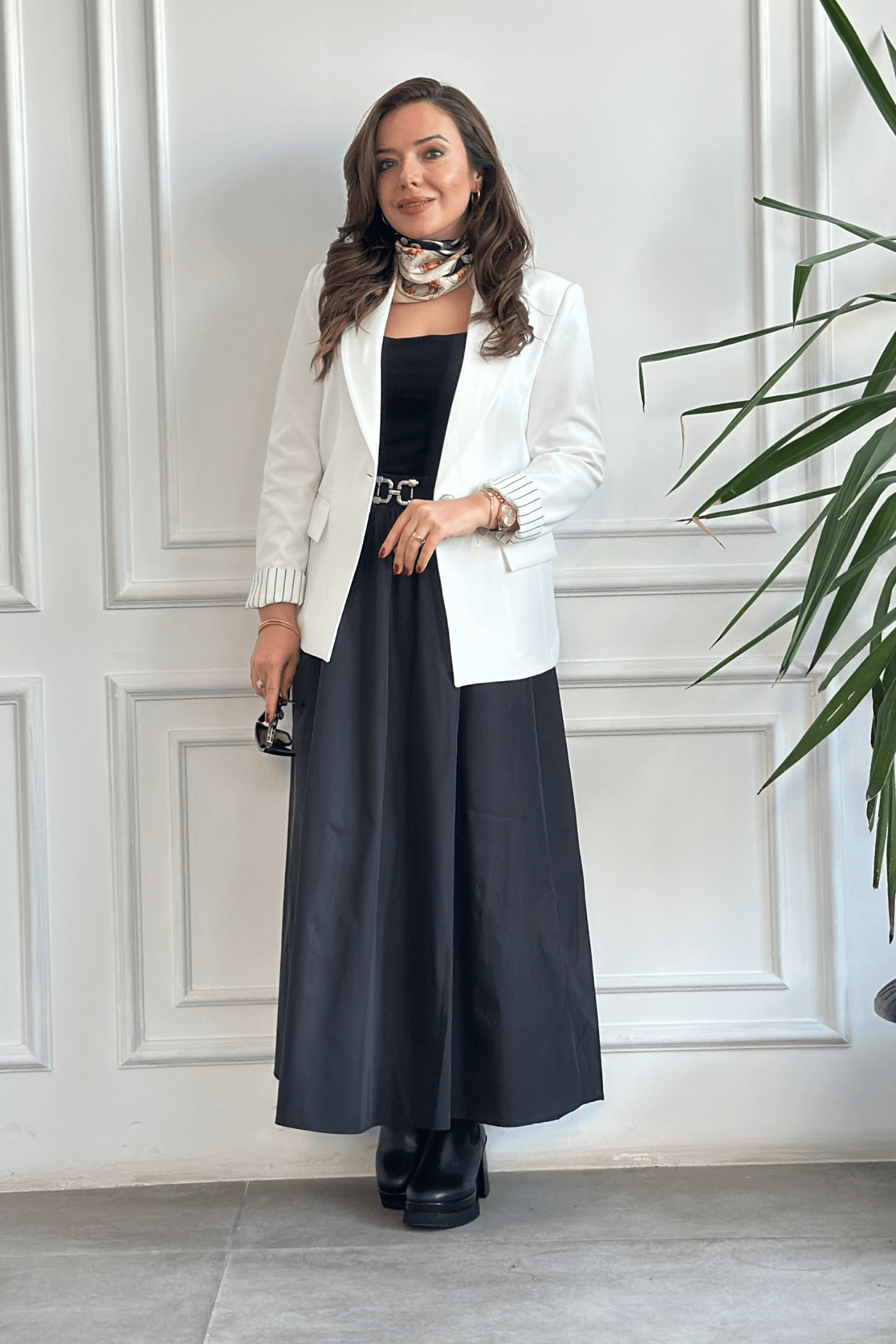 Kol Manşeti Garnili Blazer Ceket