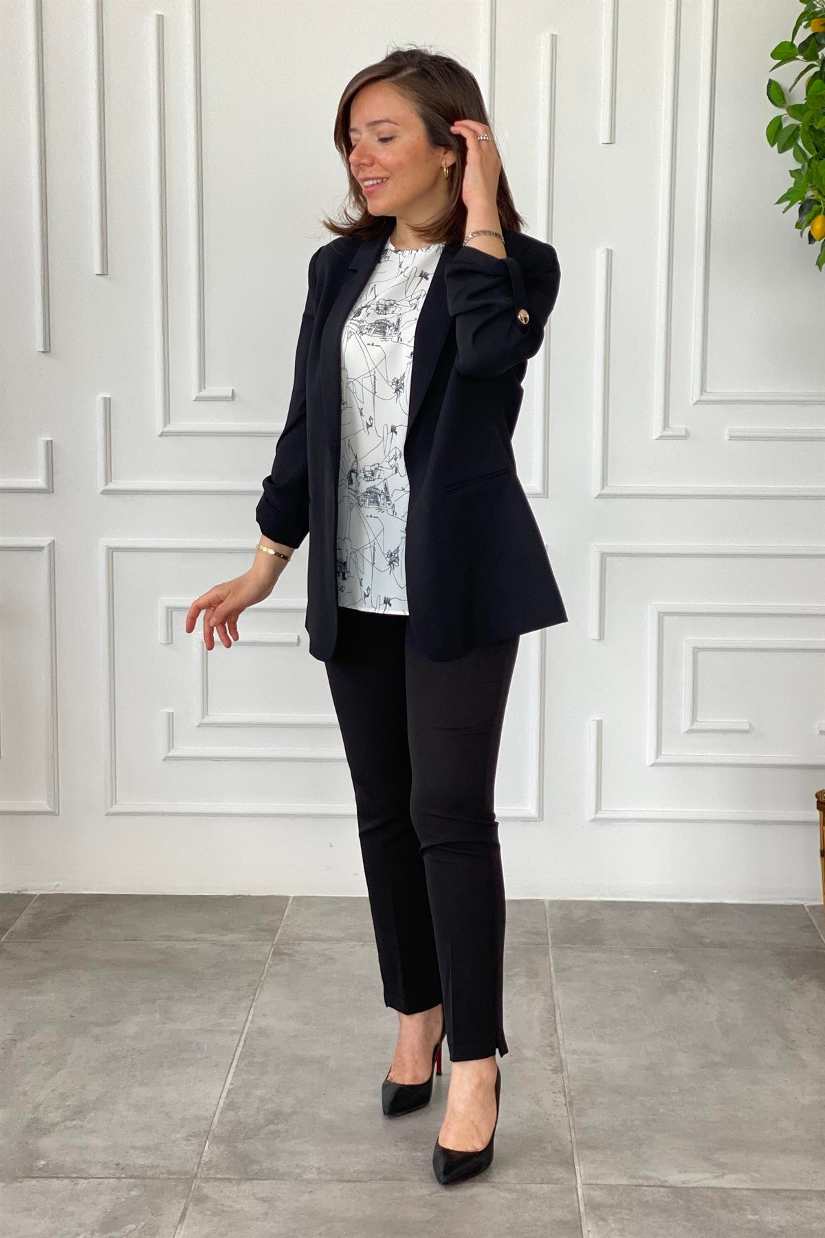 Kol Apoletli Blazer Ceket