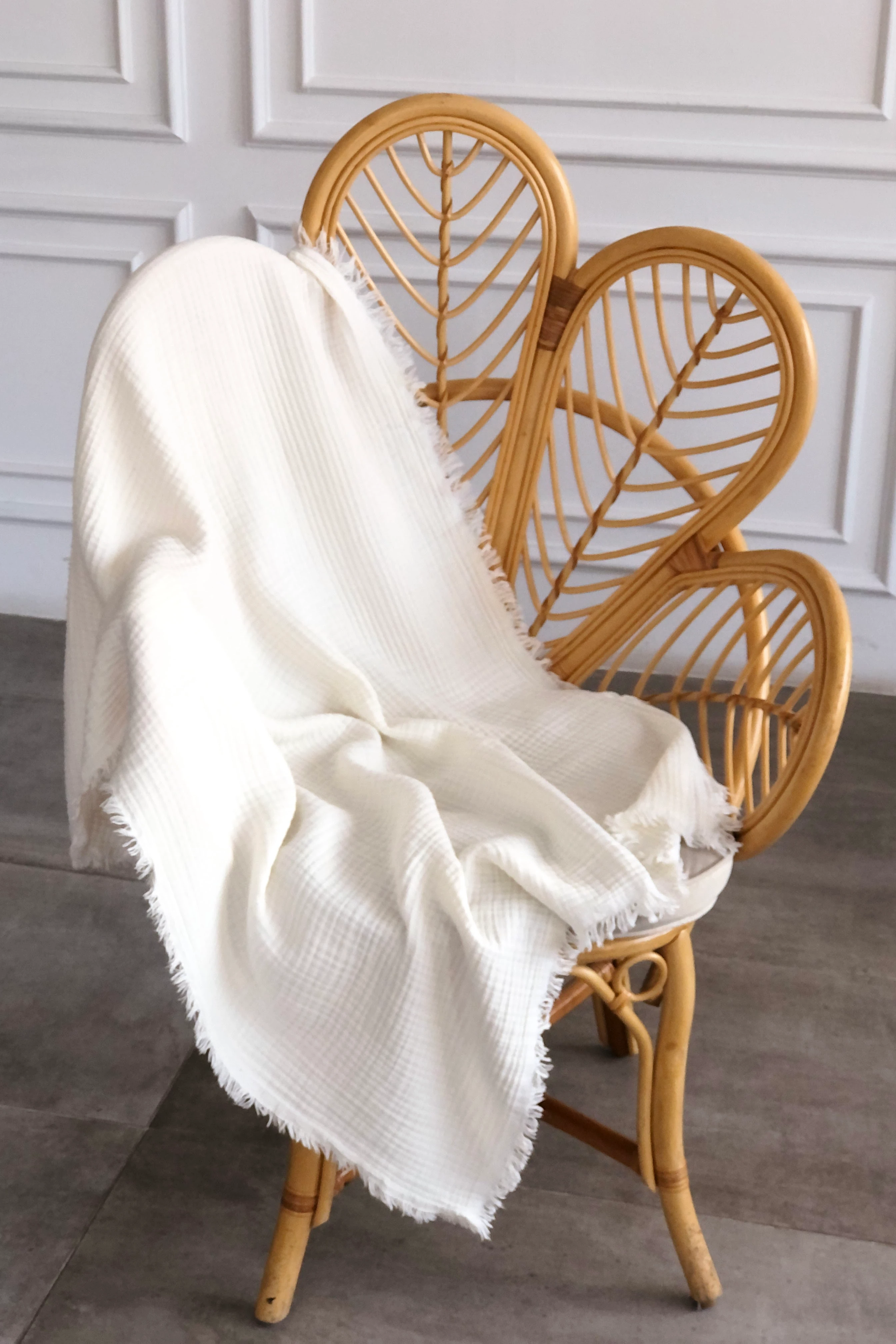 Müslin 90x120 Cm 4 Kat Battaniye - BEYAZ