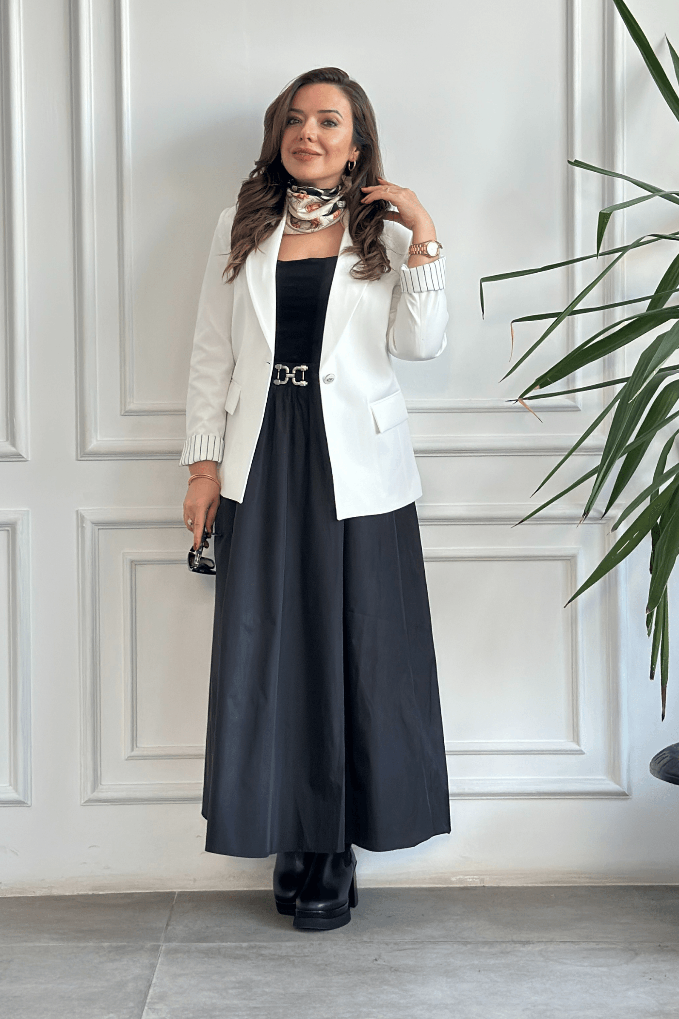 Kol Manşeti Garnili Blazer Ceket