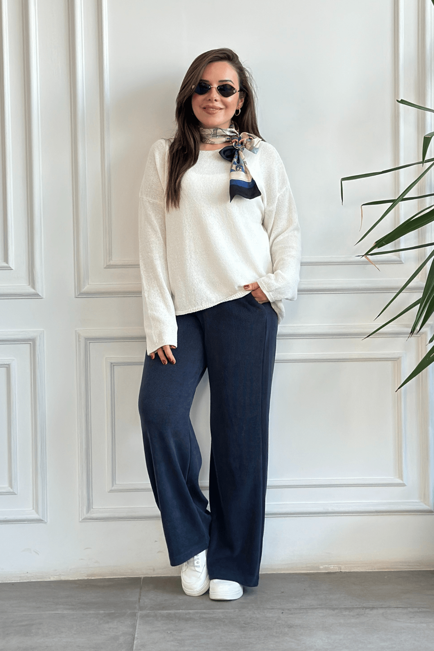 Oval Yaka Merserize Triko