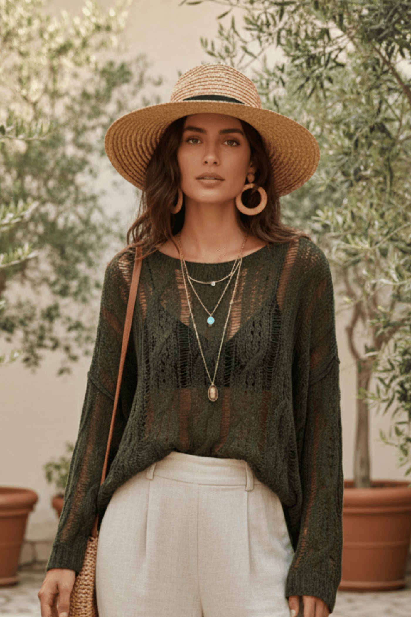 Saç Örgülü Ajurlu Triko