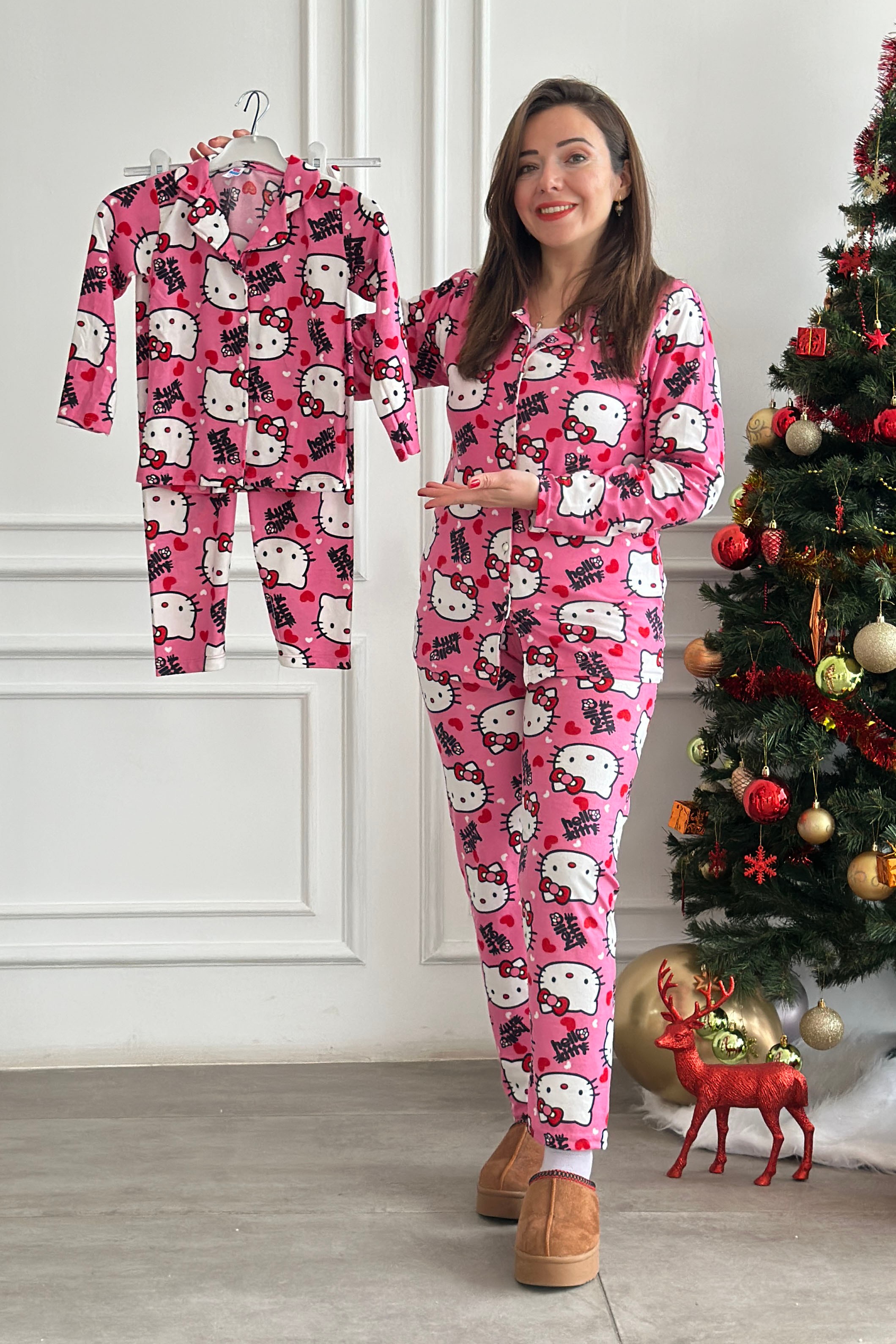 Hello Kitty Anne - Kız Pijama Takımı - PEMBE