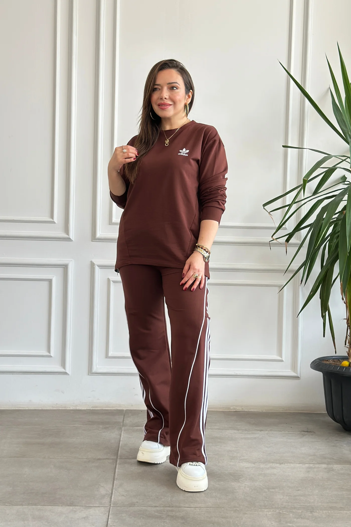 Arkası Ve Paçası Fermuar Detaylı Eşofman Takımı