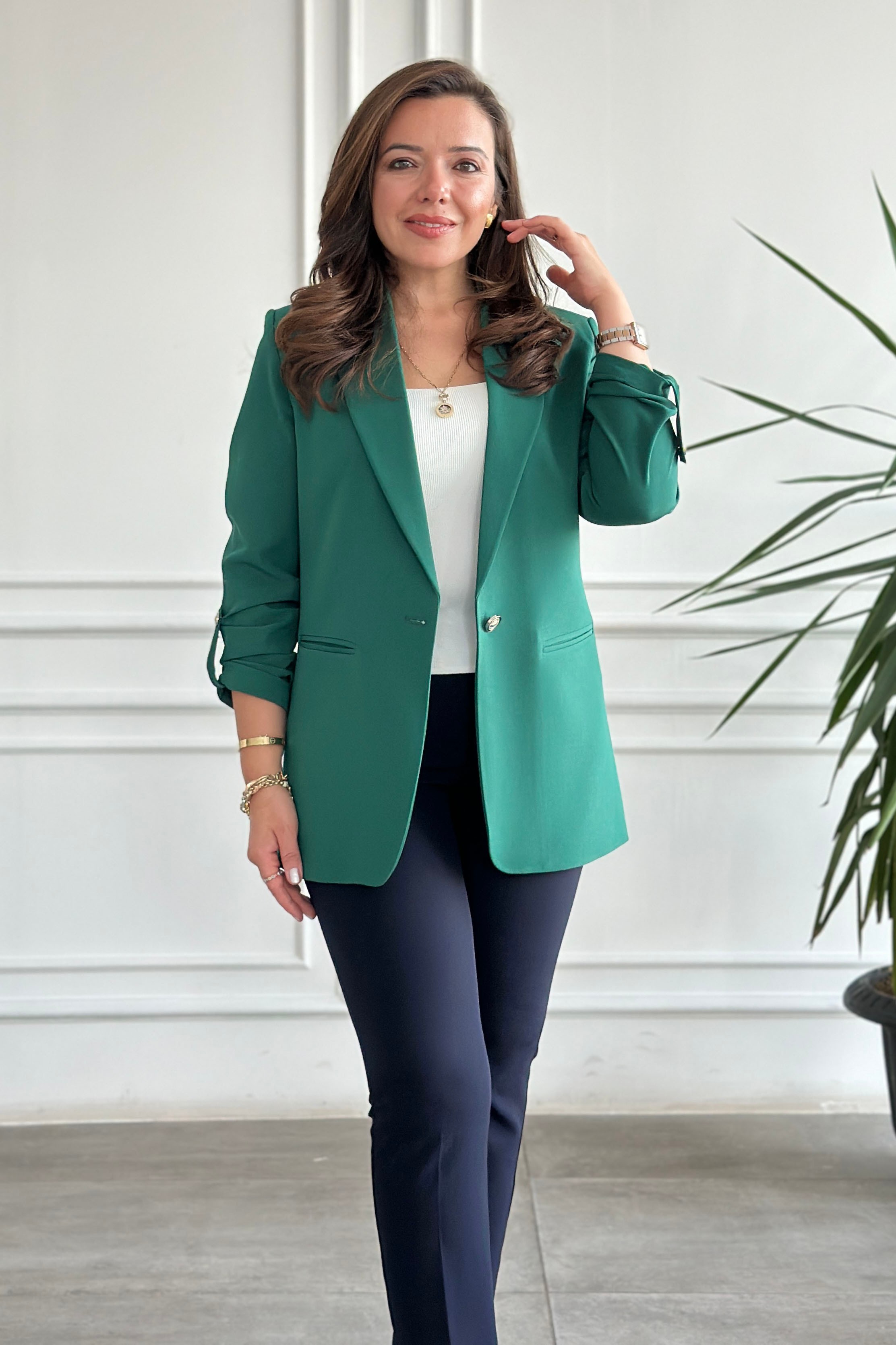 Kol Apoletli Blazer Ceket