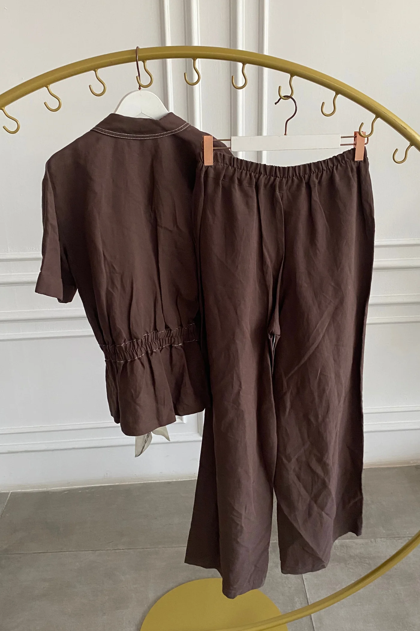 Kısa Kollu Keten Takım 