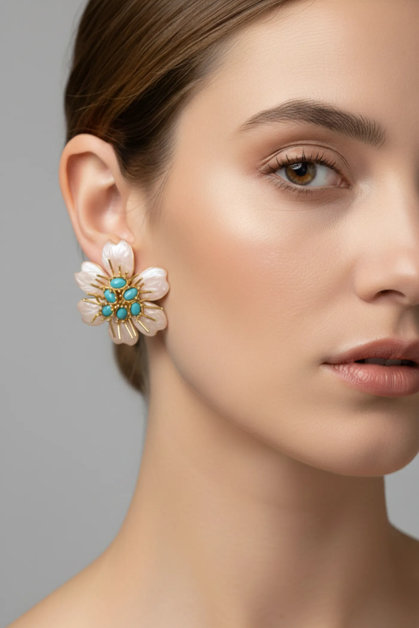 KP03 Çiçek Figür Küpe