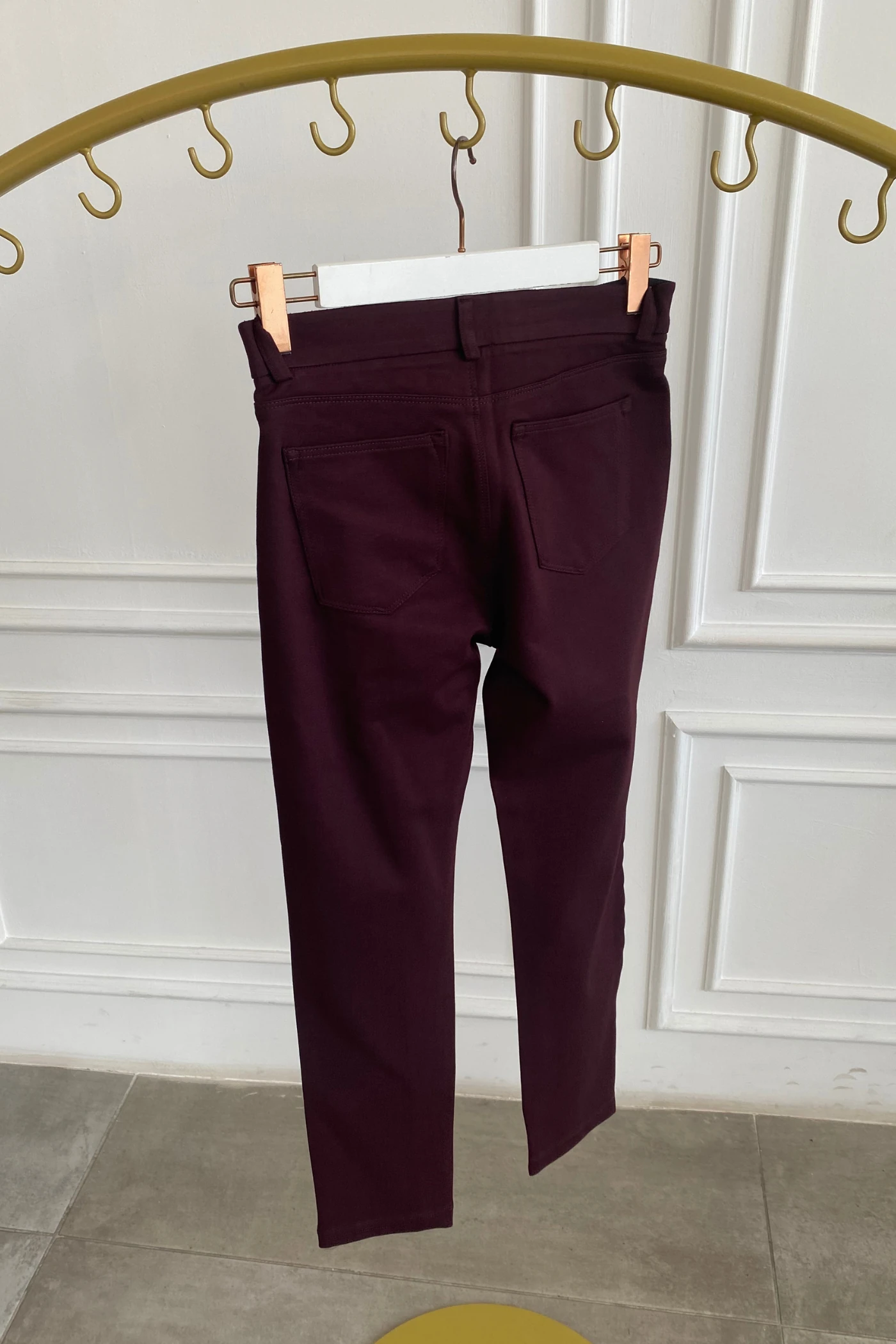 Puntorema En Boy Likralı Spor Pantolon - BORDO