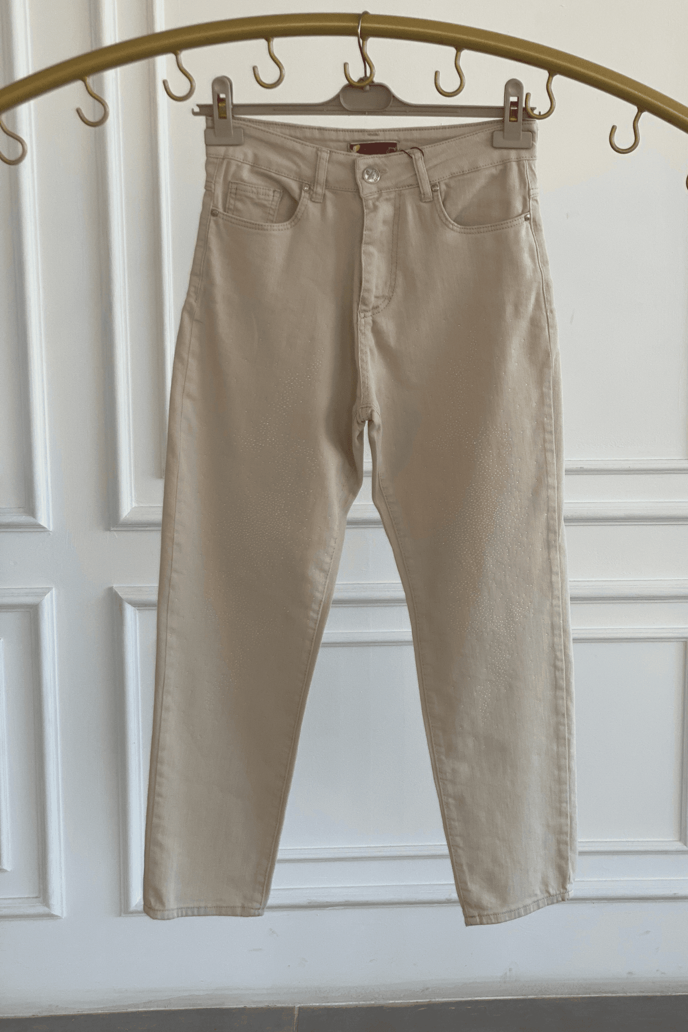 Hayalet Taş Detaylı Mom Jean