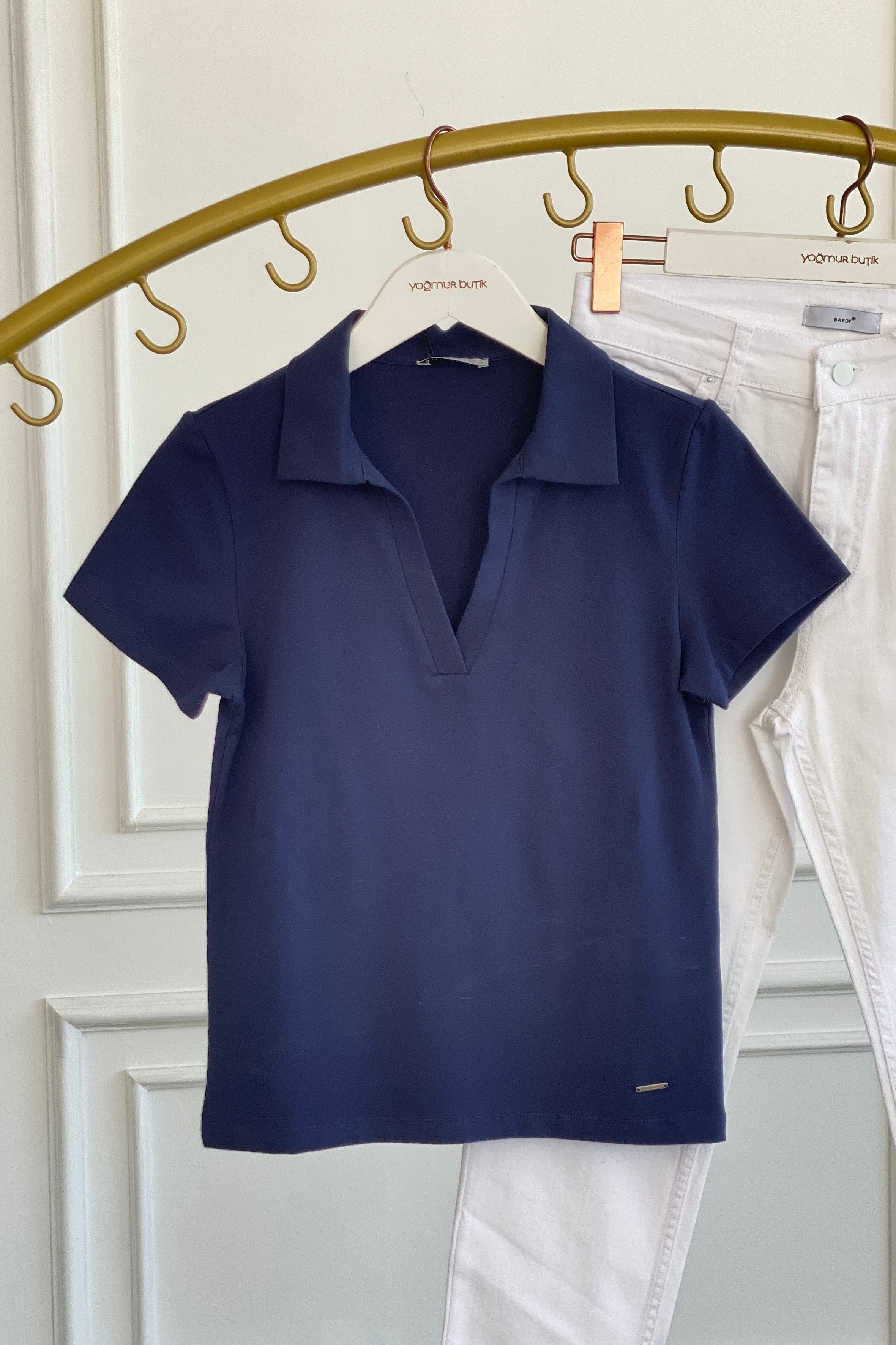 Polo Yaka Kısa Kollu T-Shirt