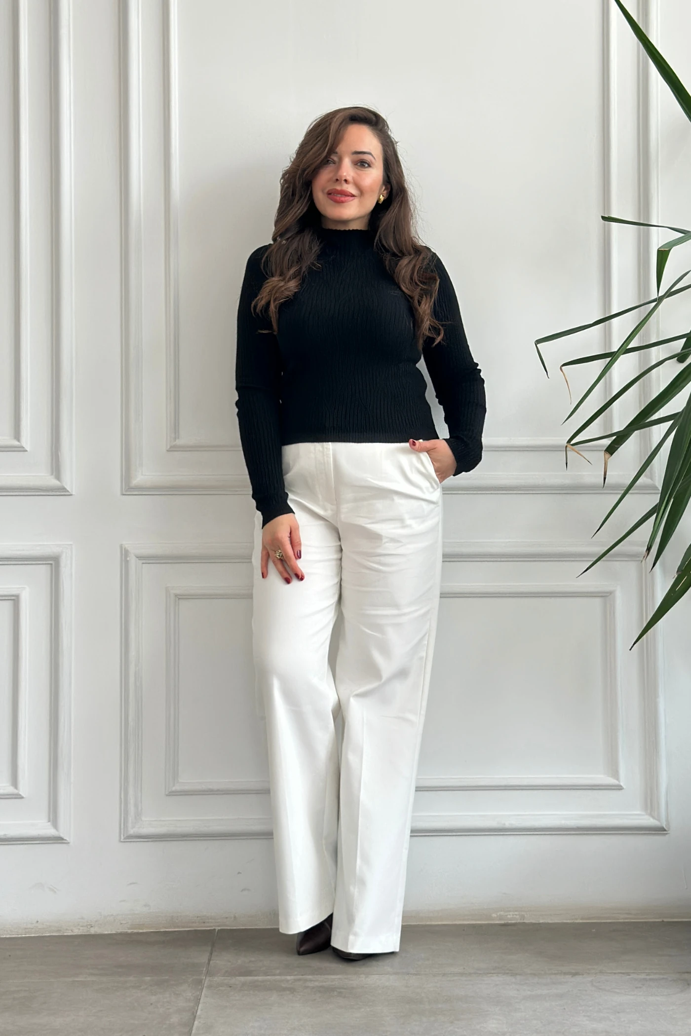 Yarım Balıkçı Fitilli Triko