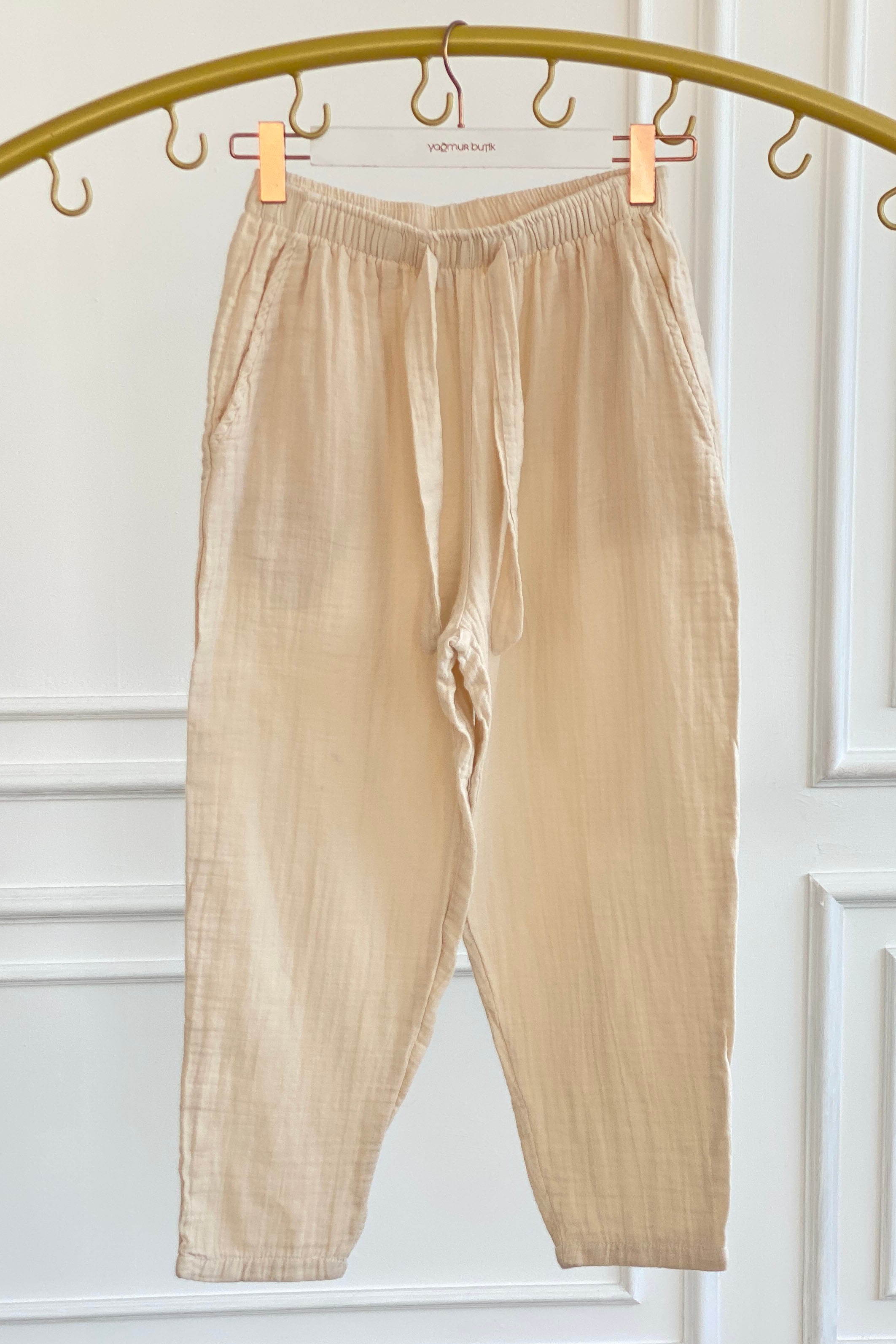 Havuç Paça Müslin Pantolon - TAS