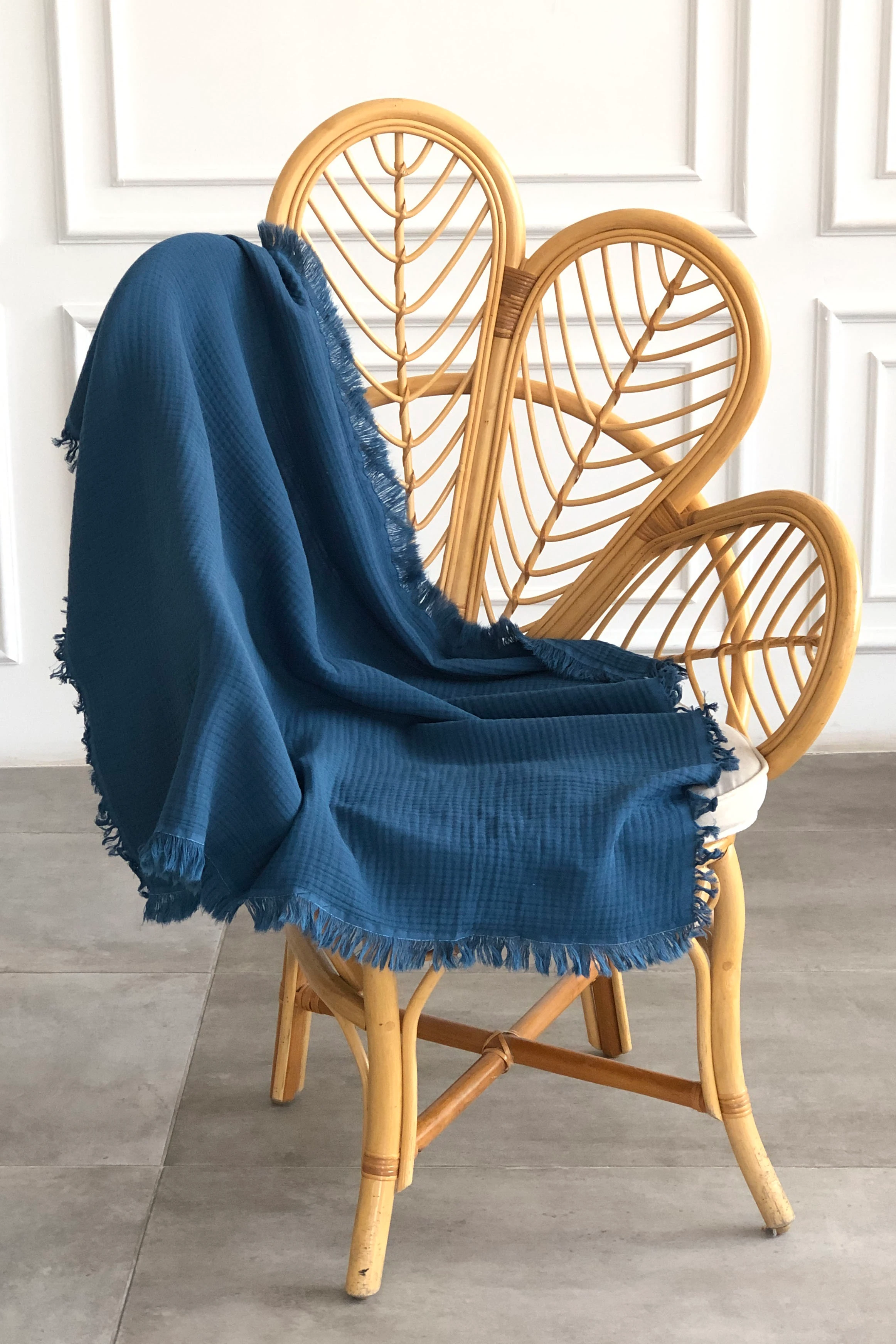 Müslin 90x120 Cm 4 Kat Battaniye - INDIGO