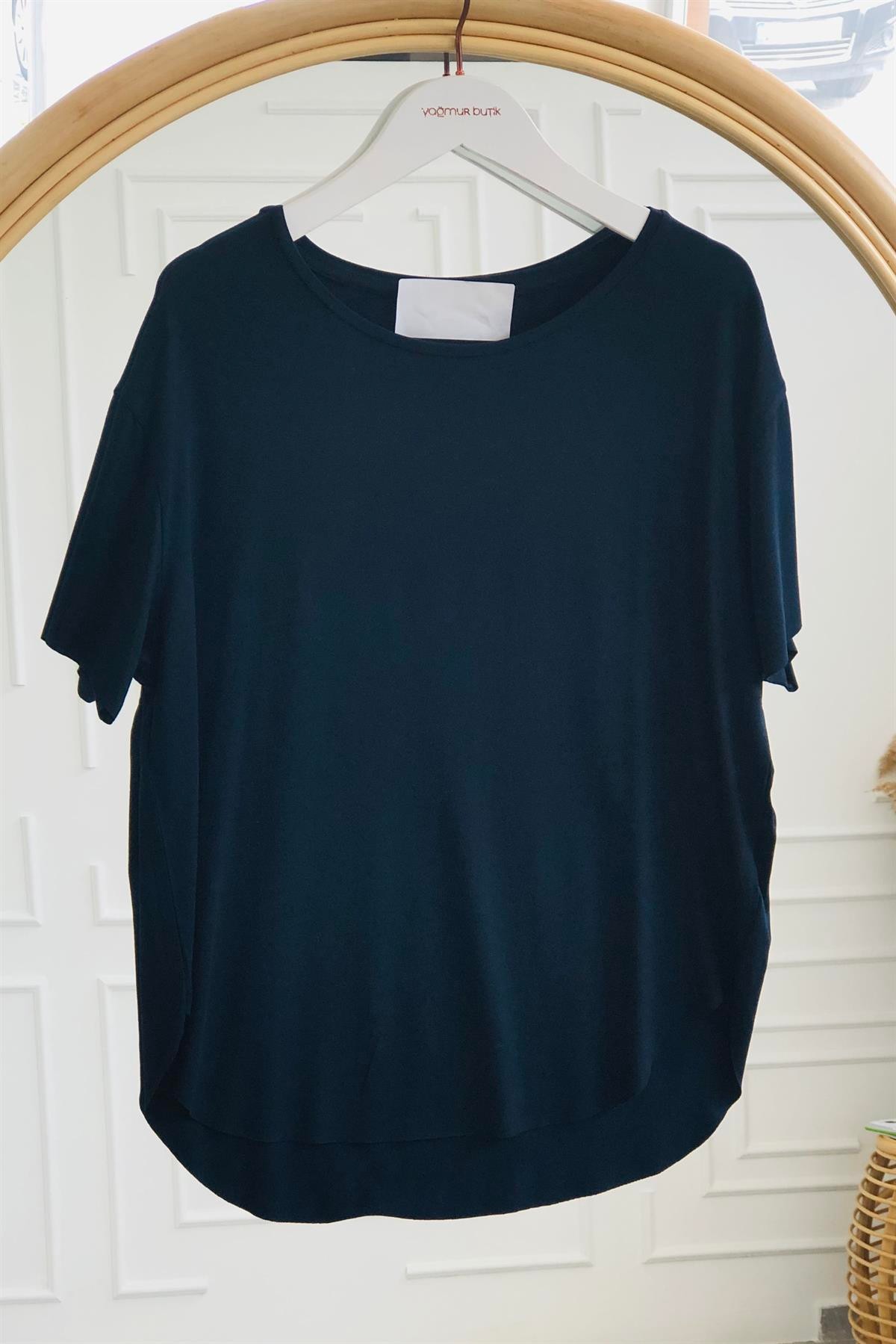 Bisiklet Yaka Basic T-Shirt
