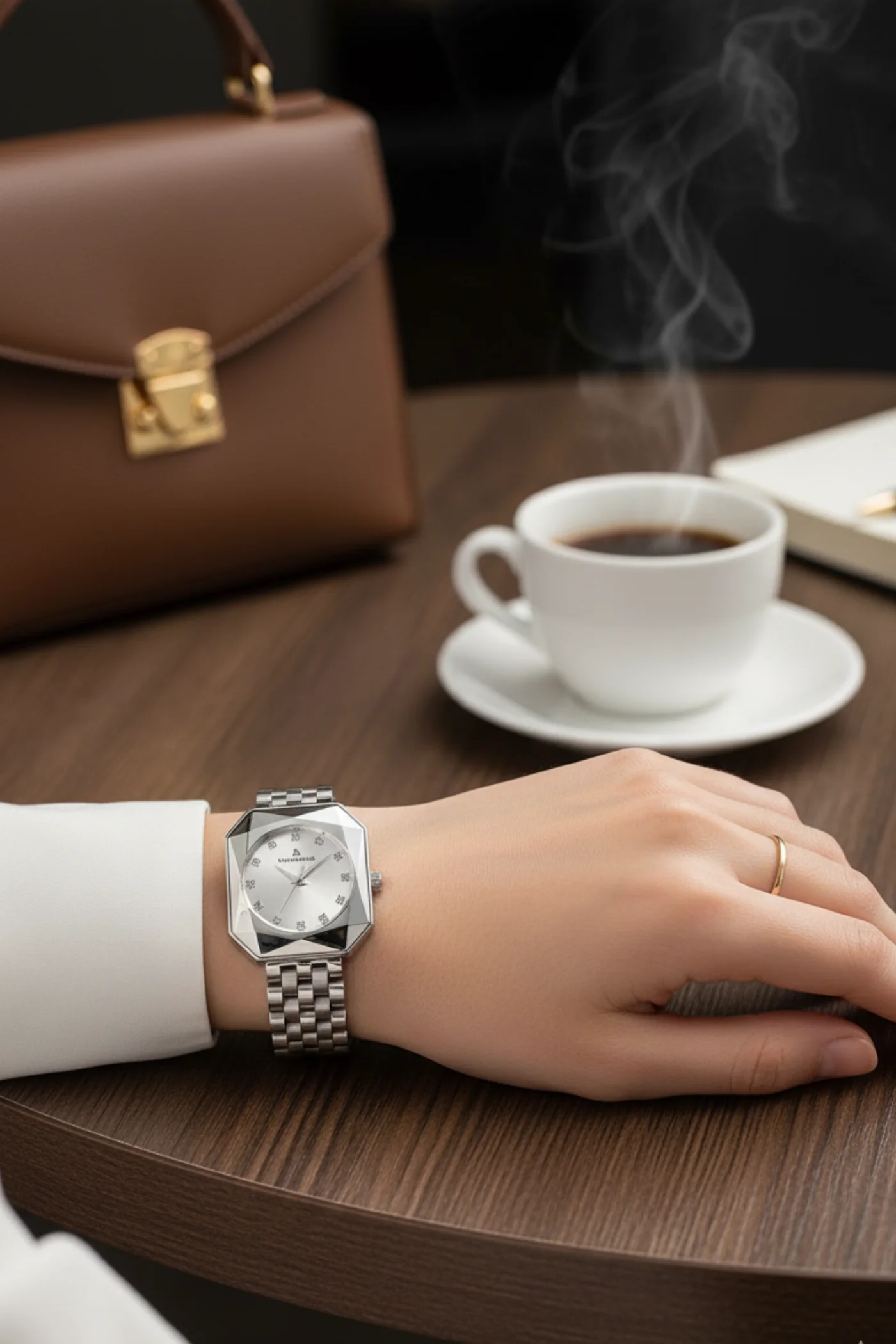 ST54 KADIN KOL SAATİ - GÜMÜŞ (İÇİ MAVİ )