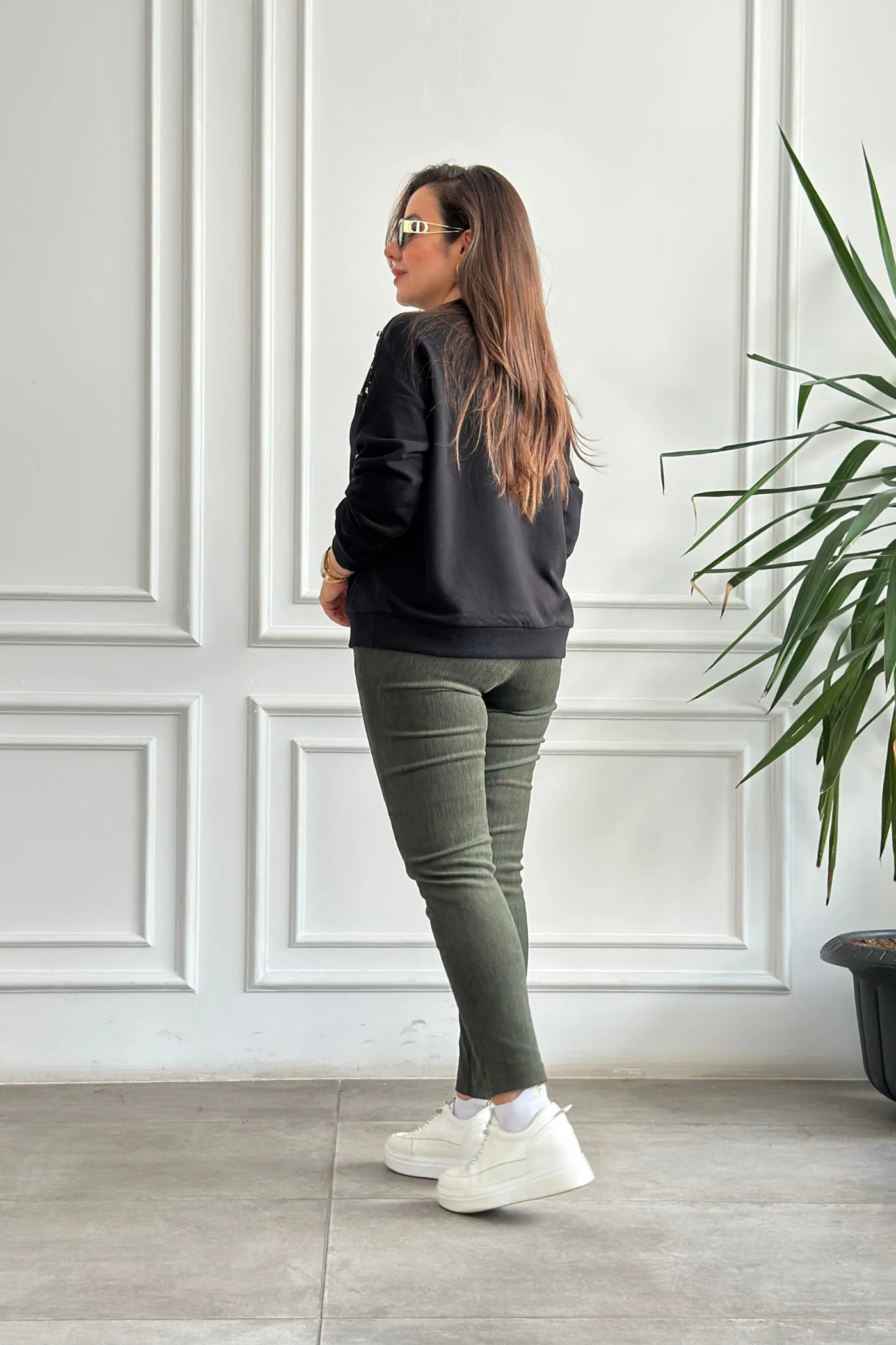 Beli Lastikli Kadife Pantolon