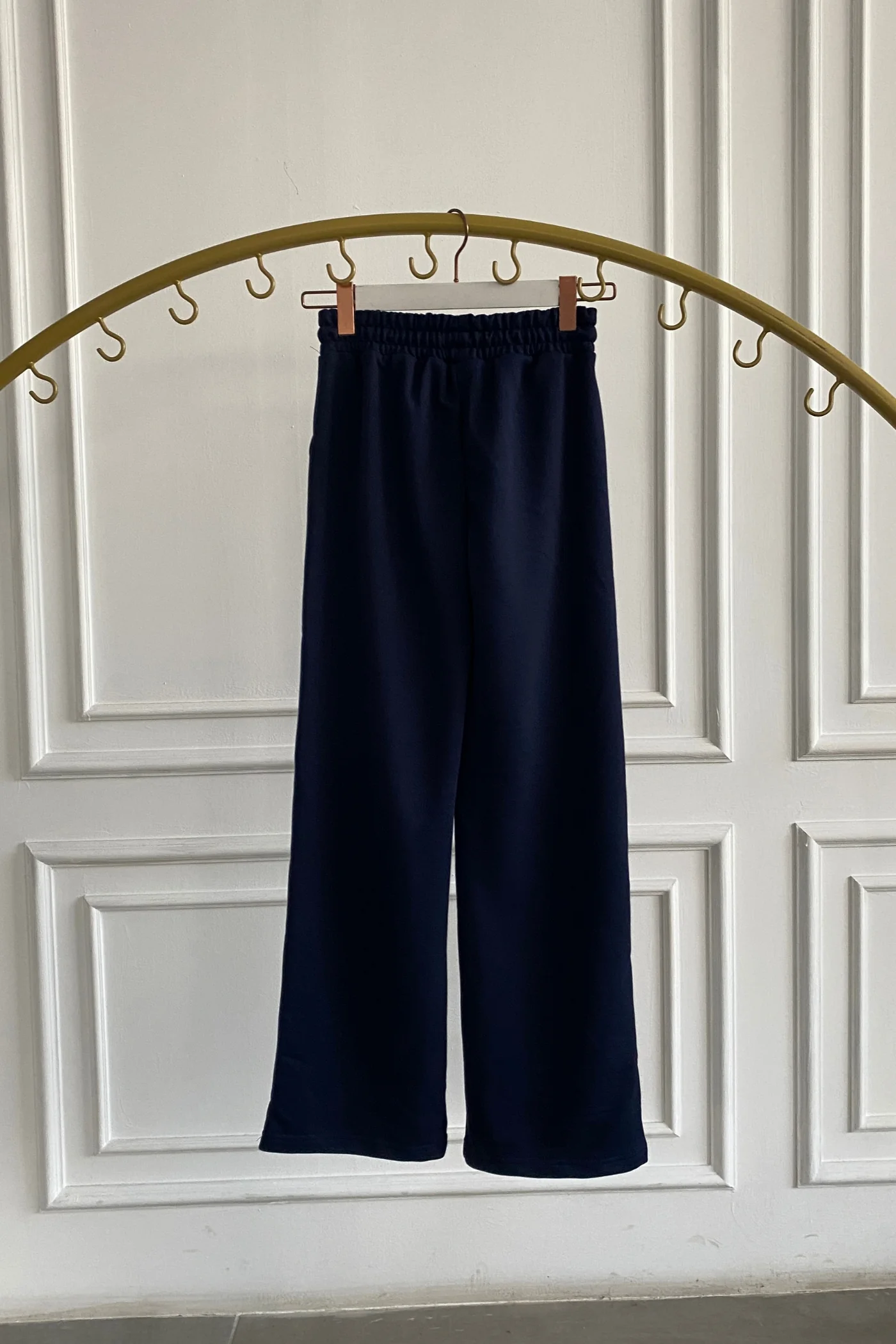 Beli Lastikli Bol Paça Eşofman Altı - LACIVERT