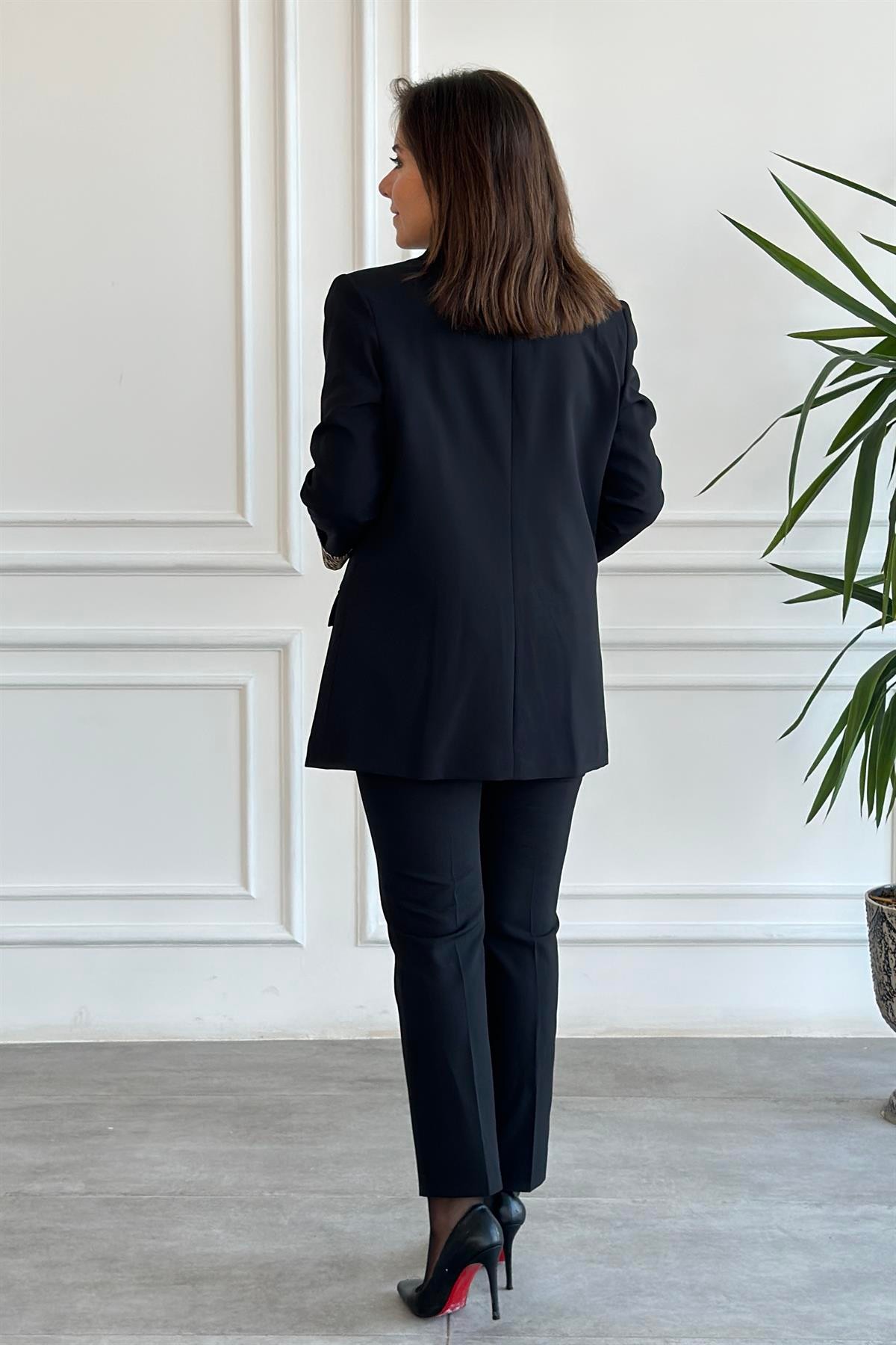 Manşetleri Ve Astarı Karışık Renkli Blazer Ceket