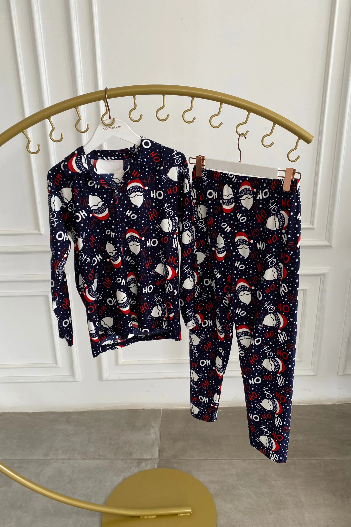 Şapka Desenli Pijama Takımı