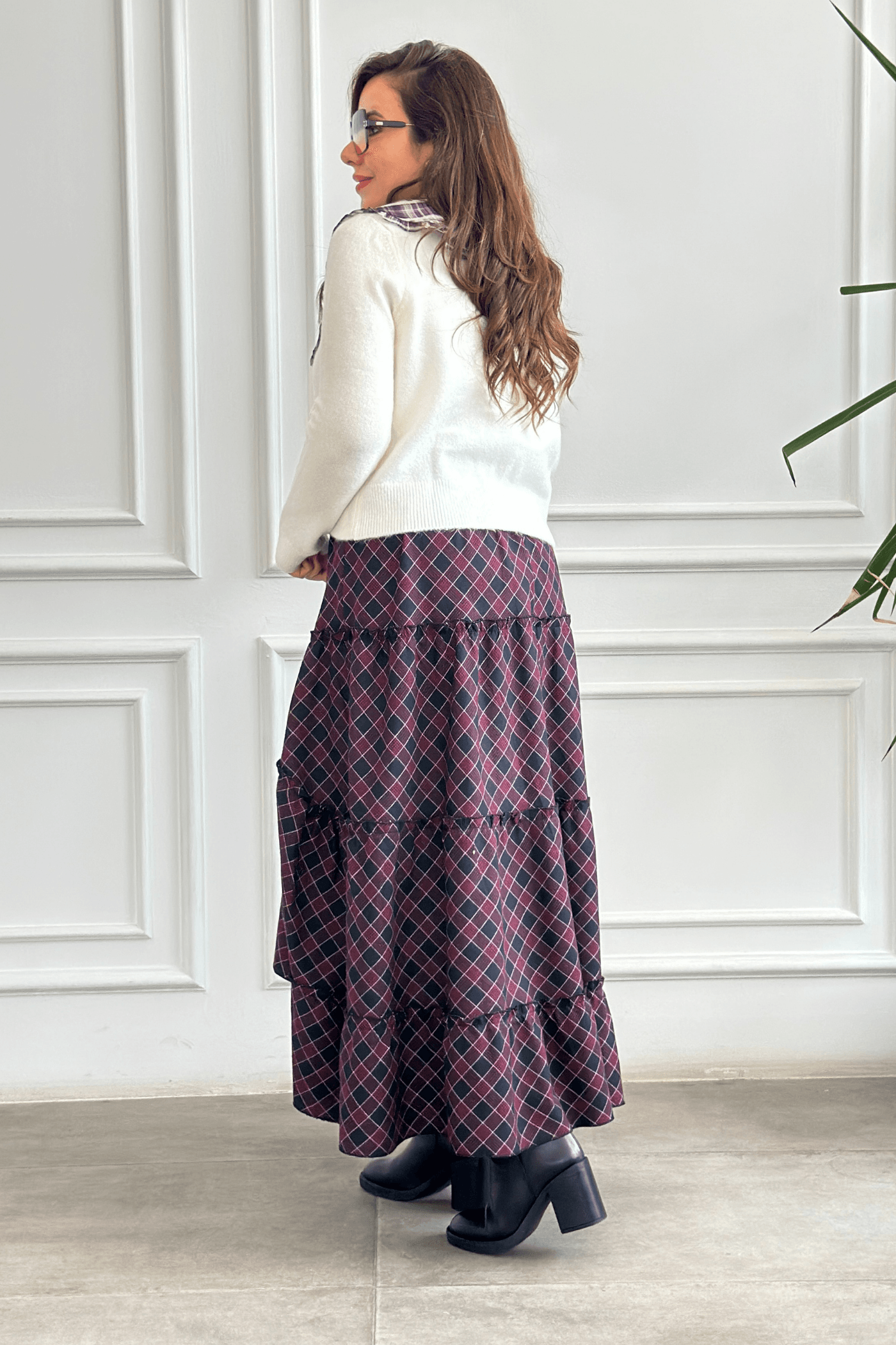 Yaka Detaylı Triko Hırka - EKRU