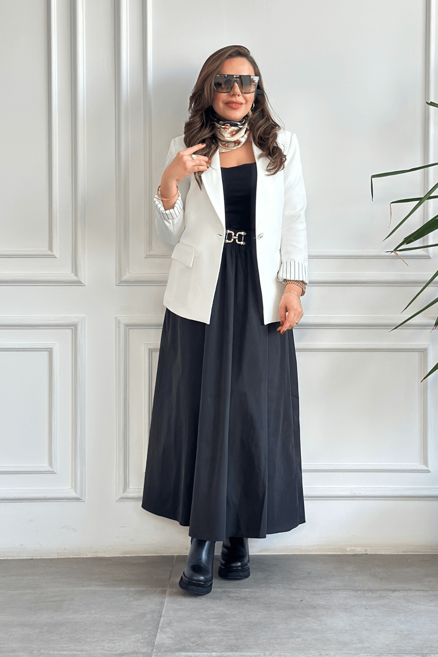 Kol Manşeti Garnili Blazer Ceket