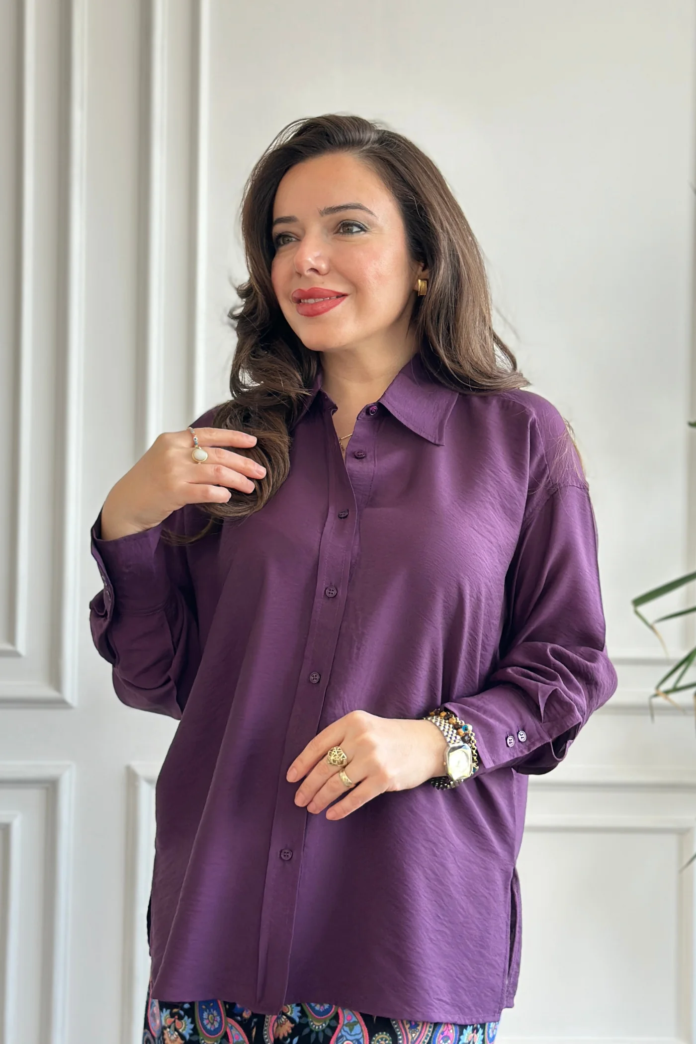 Düz Modal Gömlek - MOR