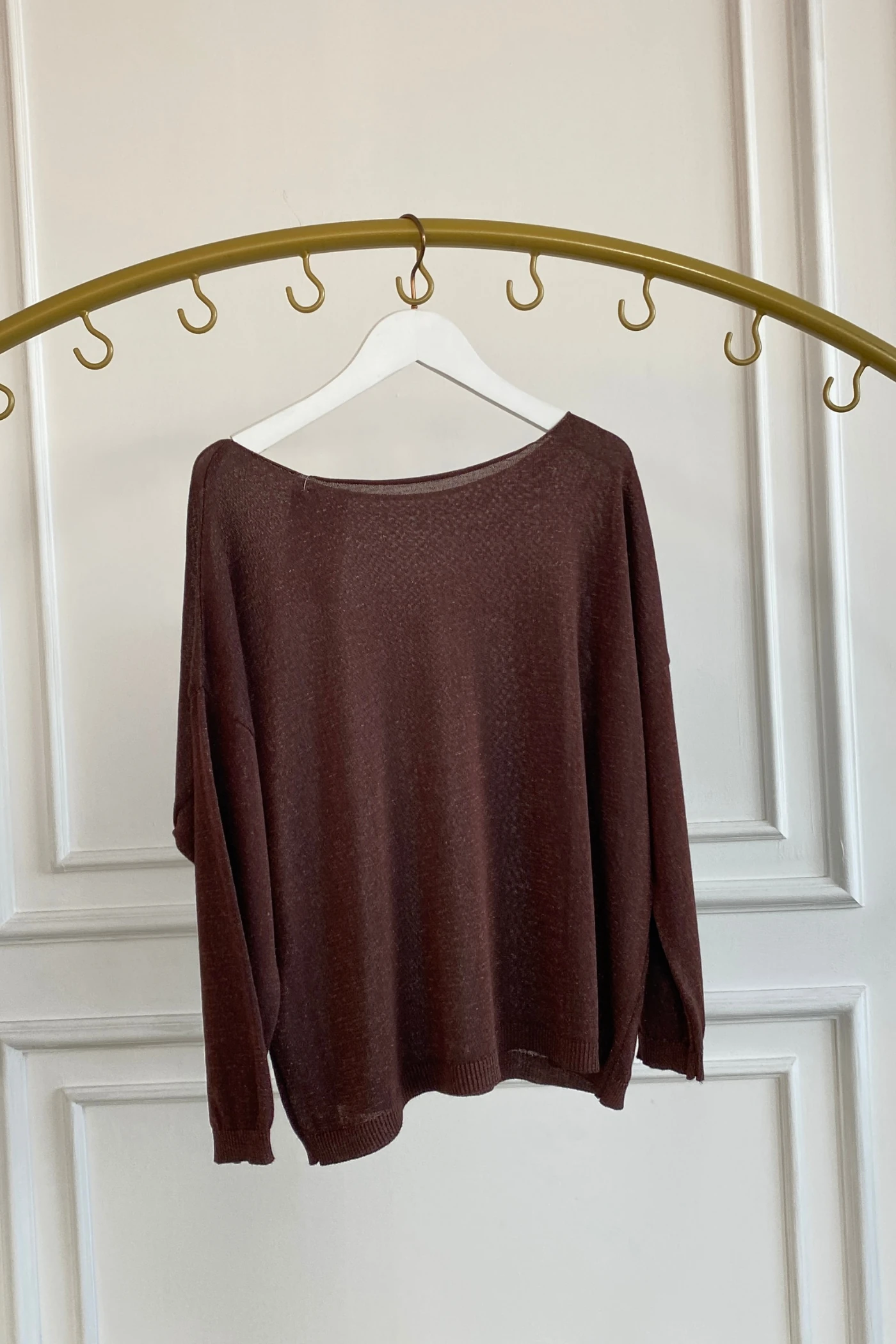 Oval Yaka Simli Triko