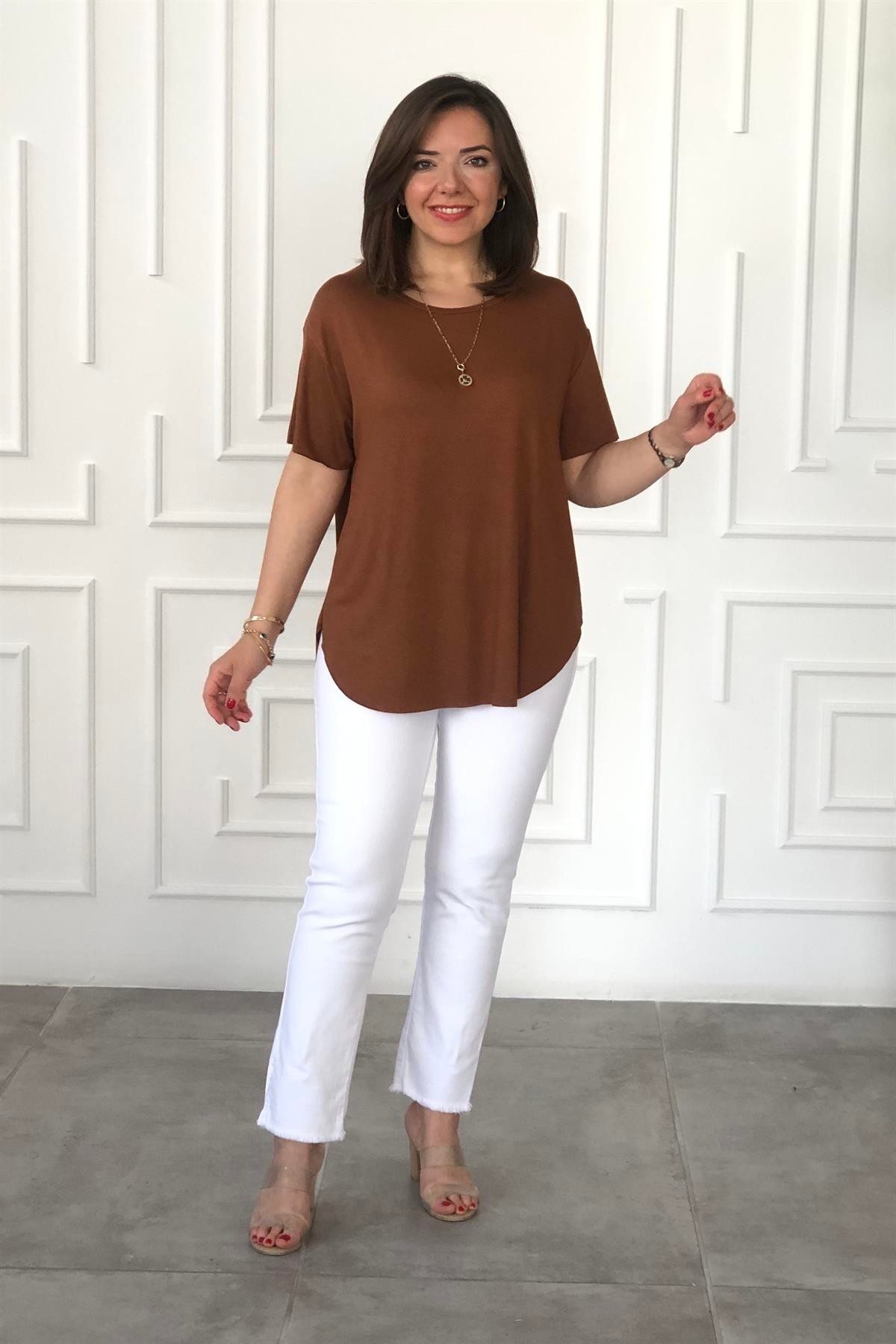 Bisiklet Yaka Basic T-Shirt