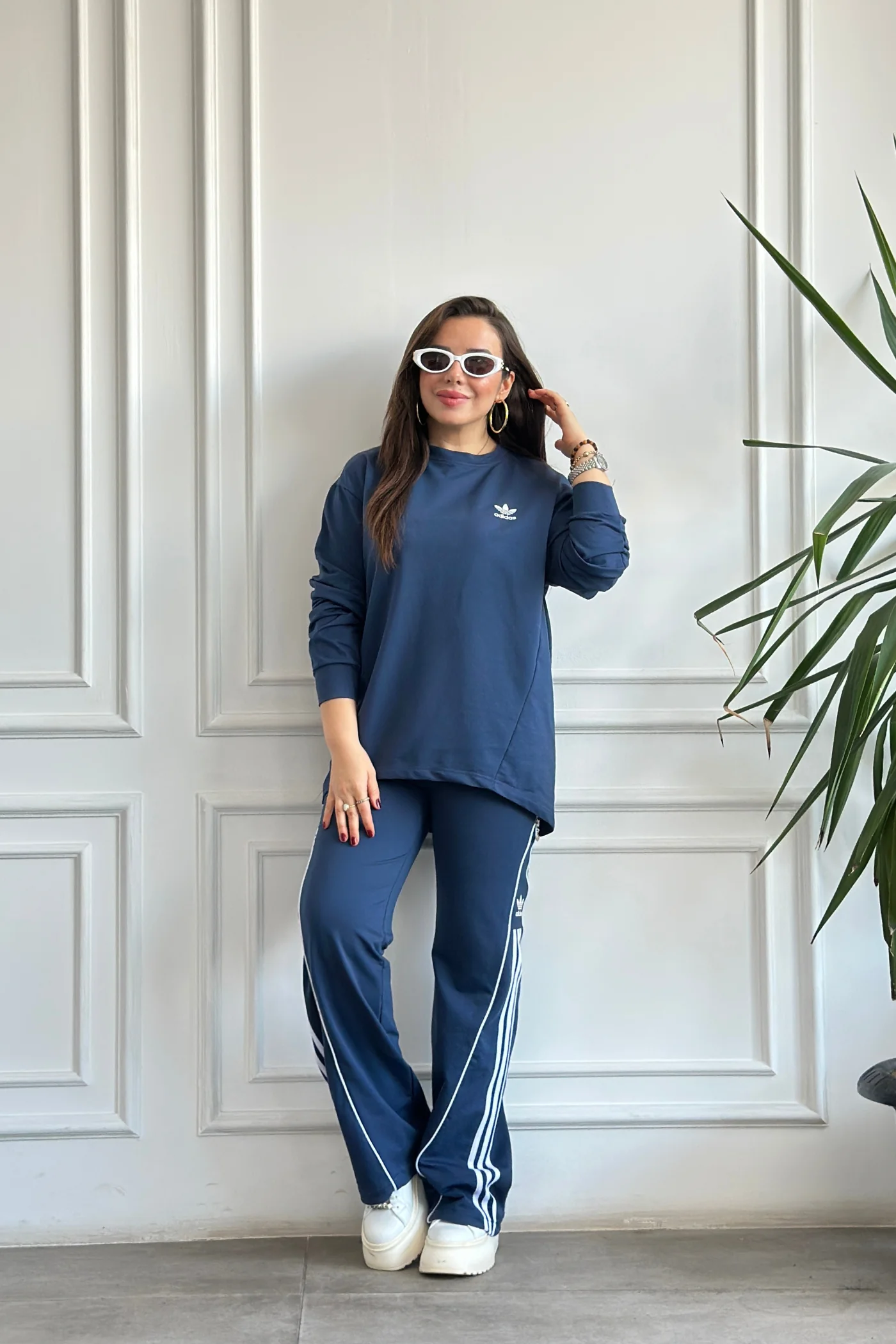 Arkası Ve Paçası Fermuar Detaylı Eşofman Takımı - LACIVERT