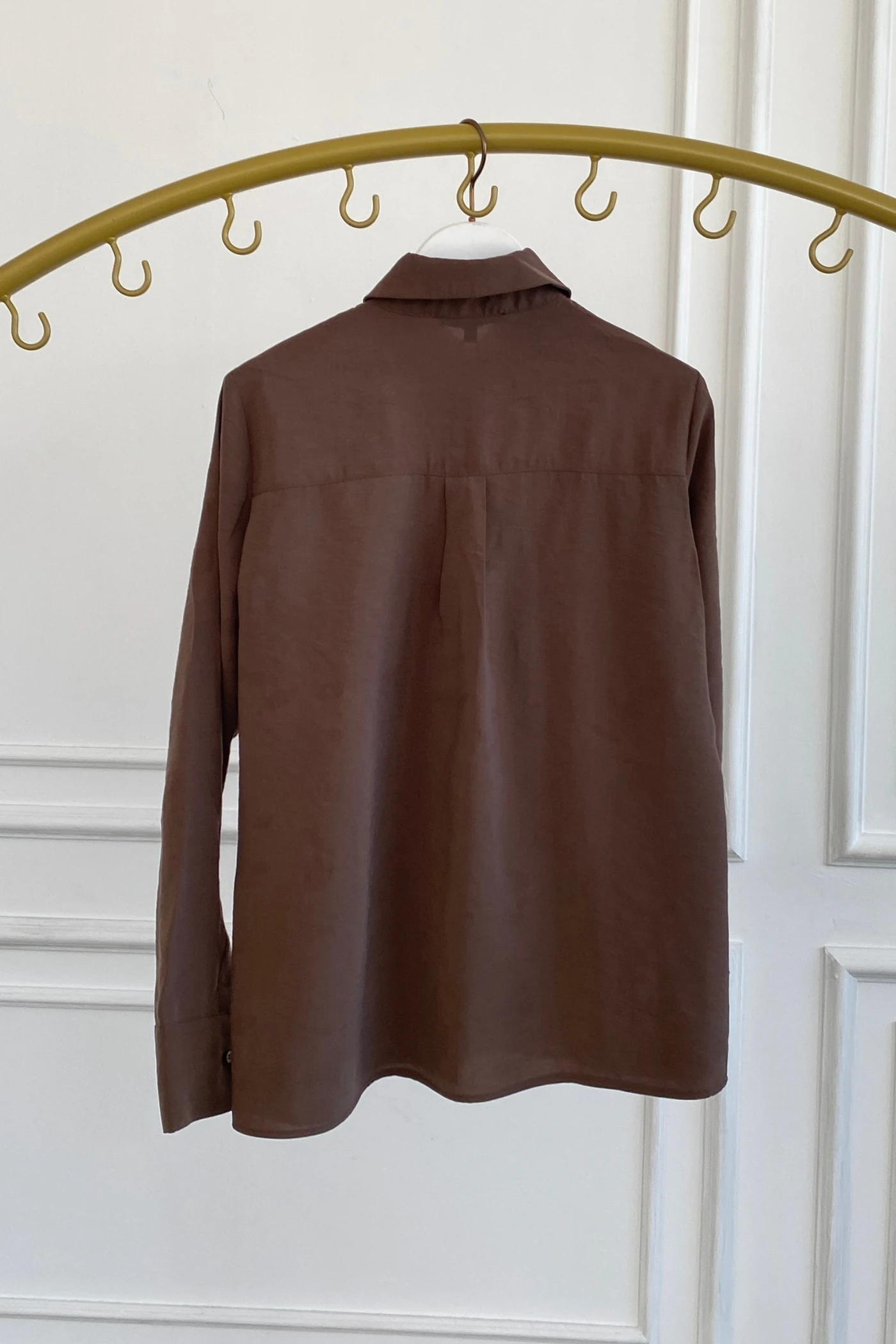 Modal Düz Gömlek - KAHVERENGI