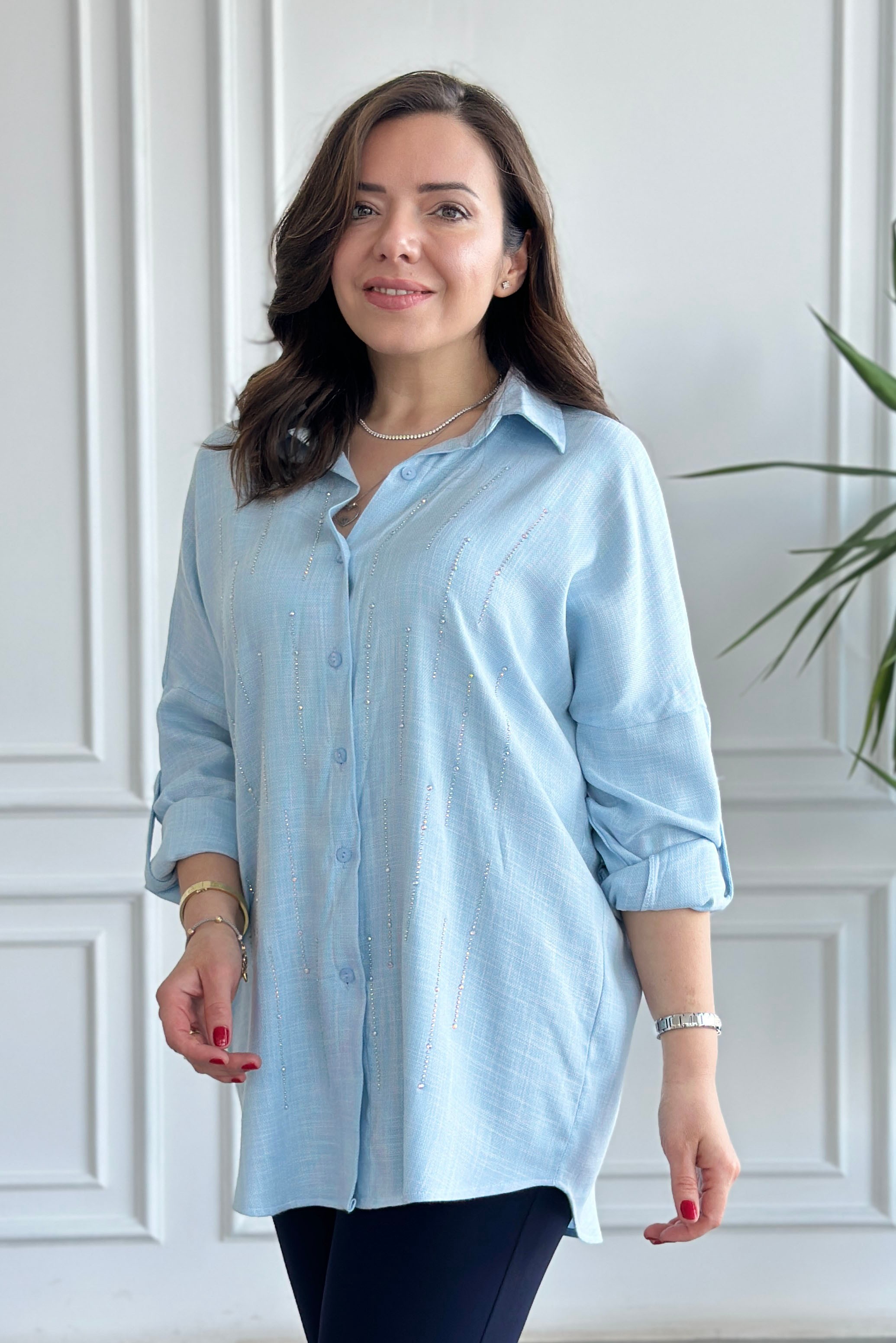 Taş Detaylı Gömlek