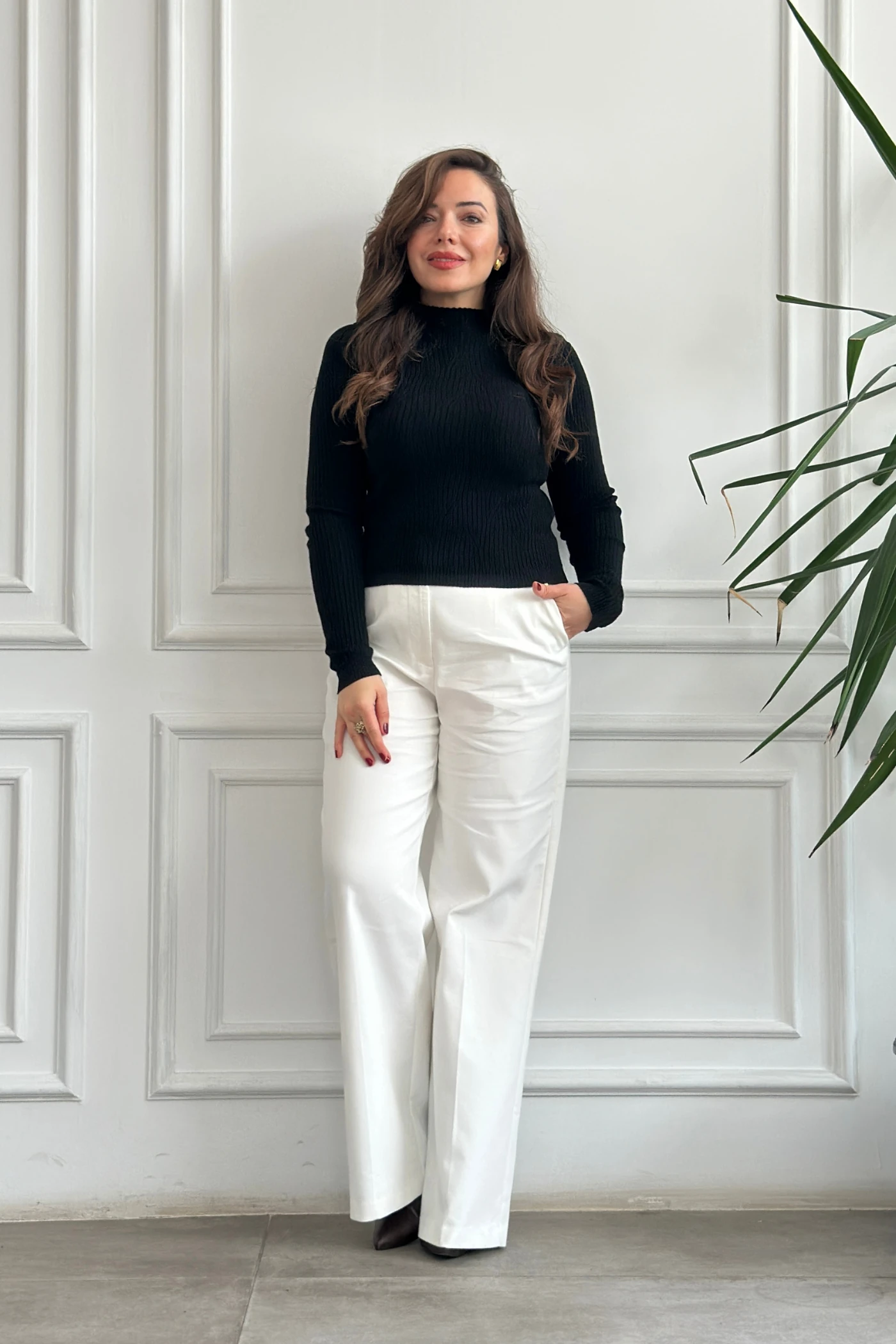 Yarım Balıkçı Fitilli Triko