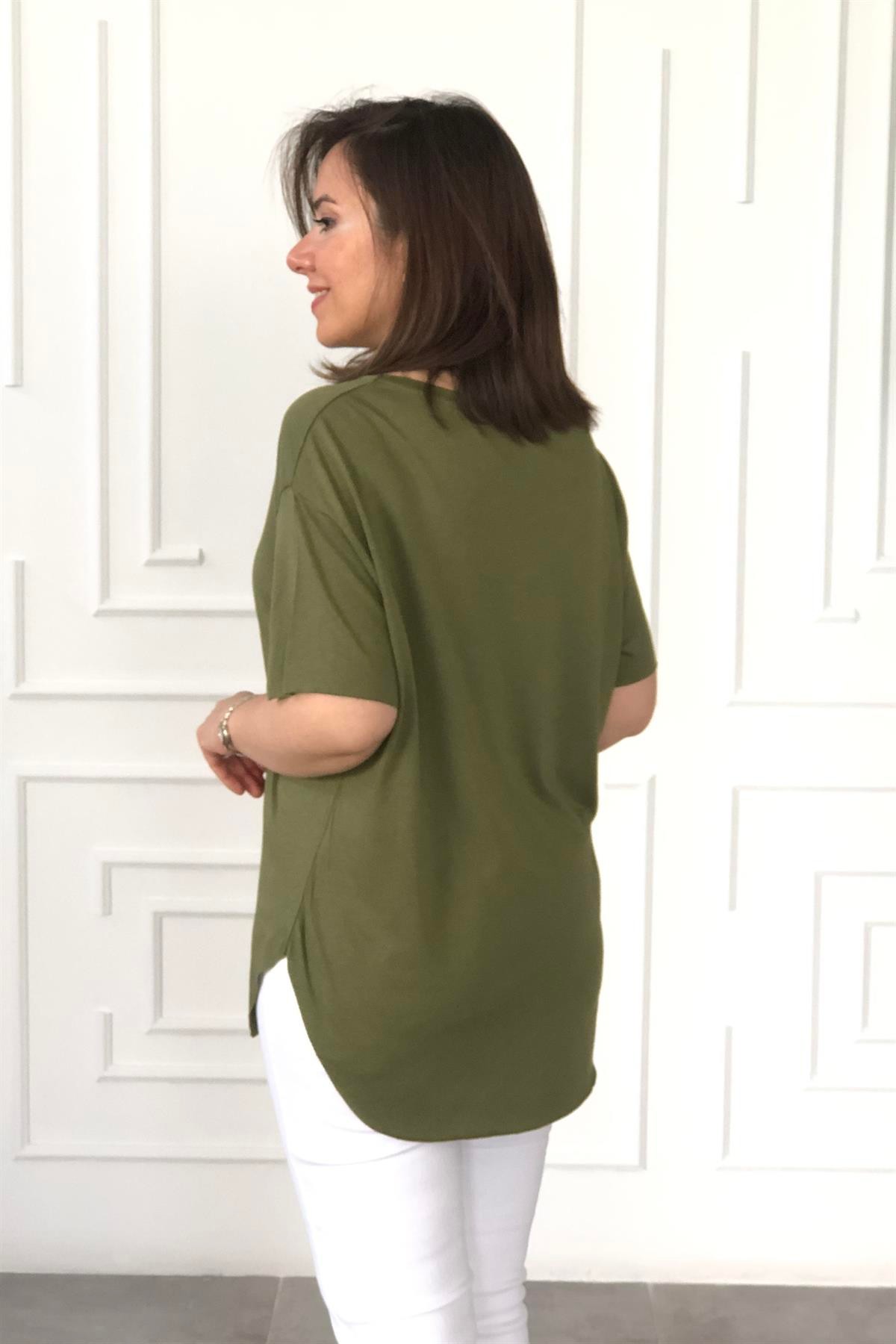Bisiklet Yaka Basic T-Shirt