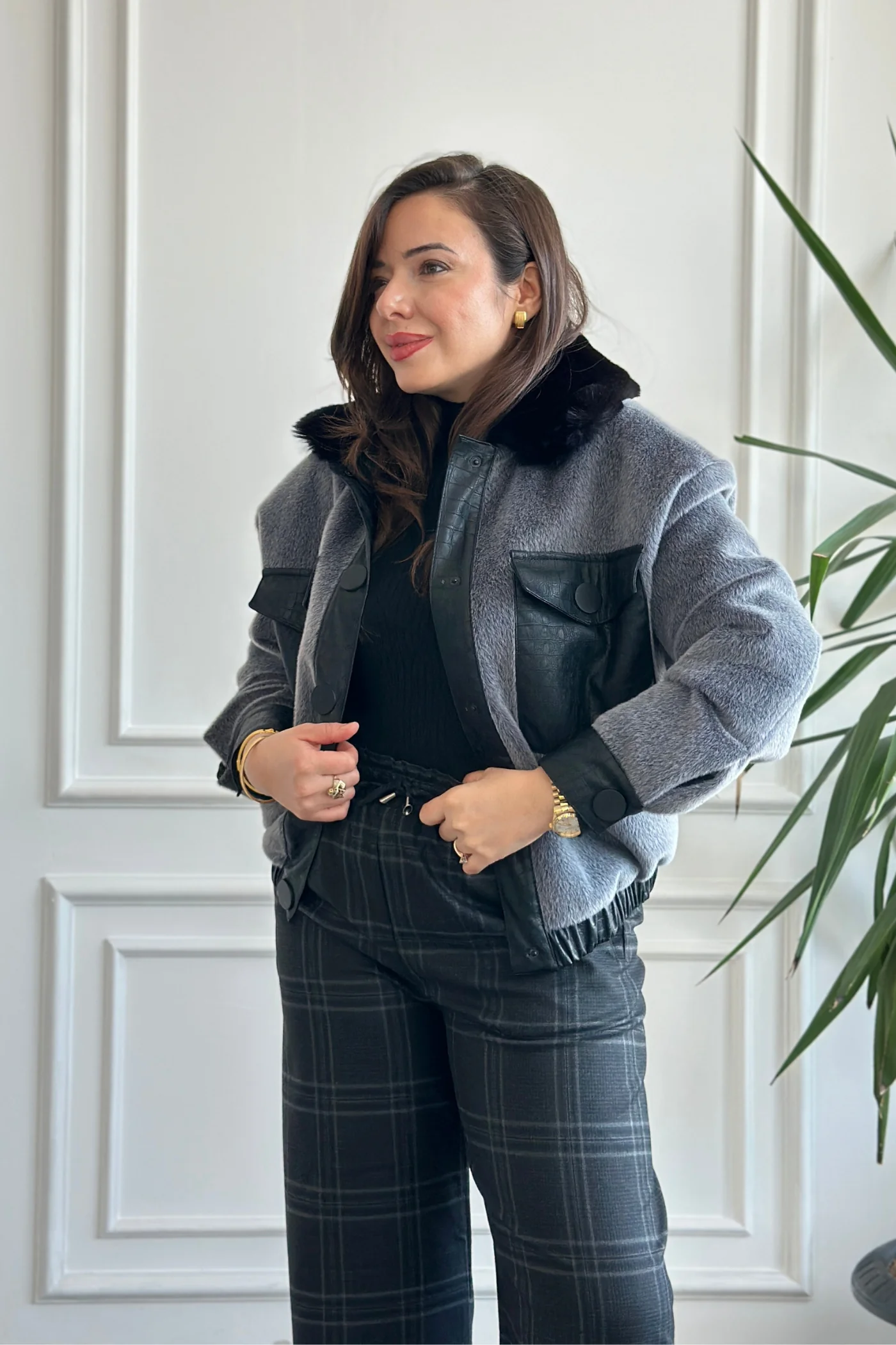 Timsah Derili Posta Cepli Bomber Mont - Gri