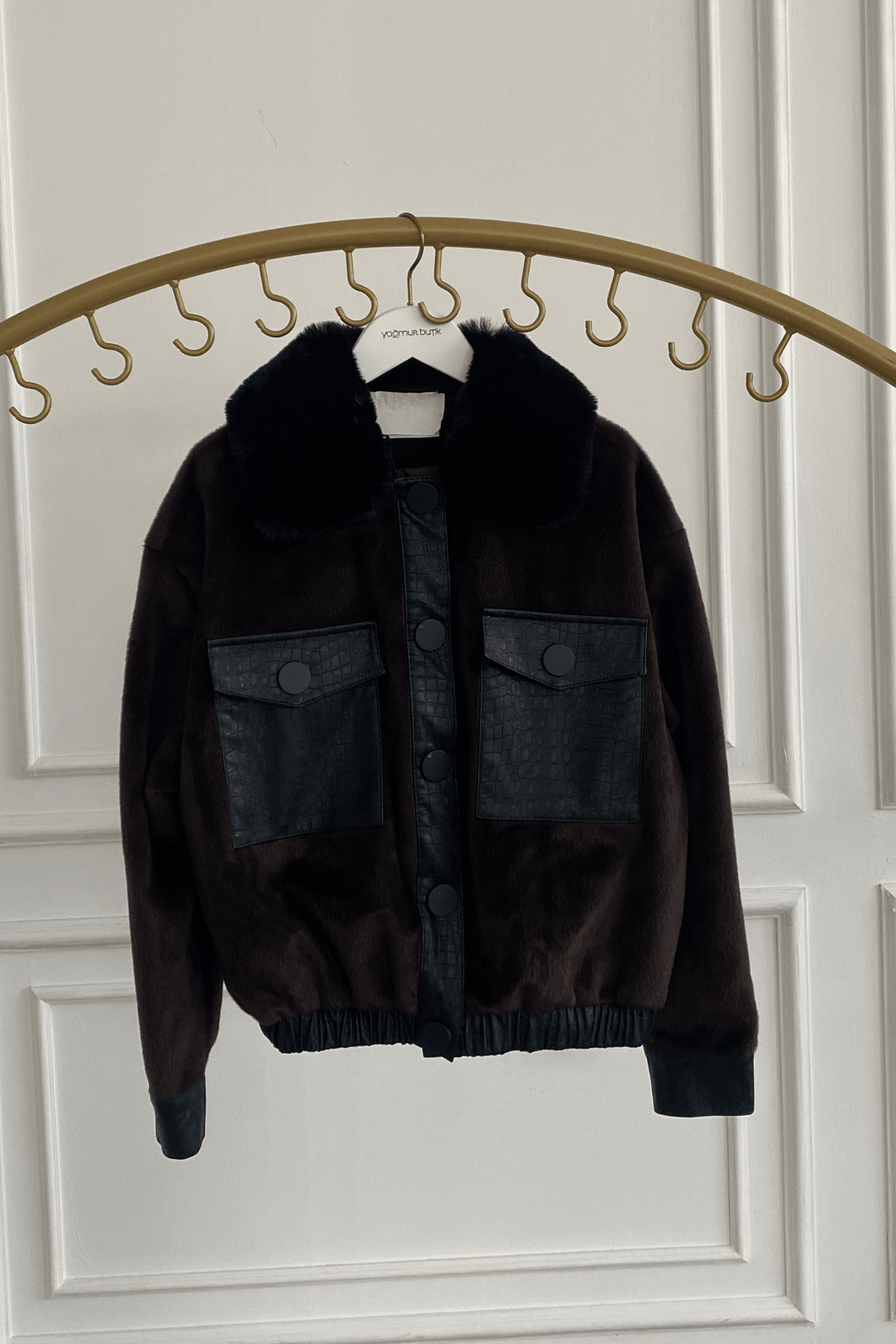 Timsah Derili Posta Cepli Bomber Mont - KAHVERENGI