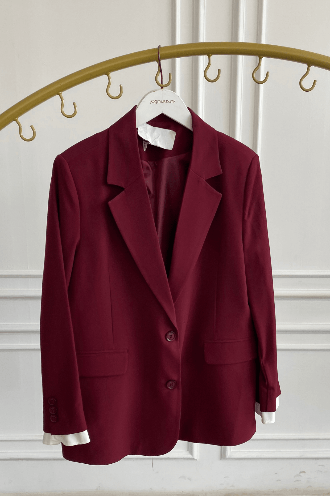 Çıkma Gömlek Manşetli Blazer Ceket