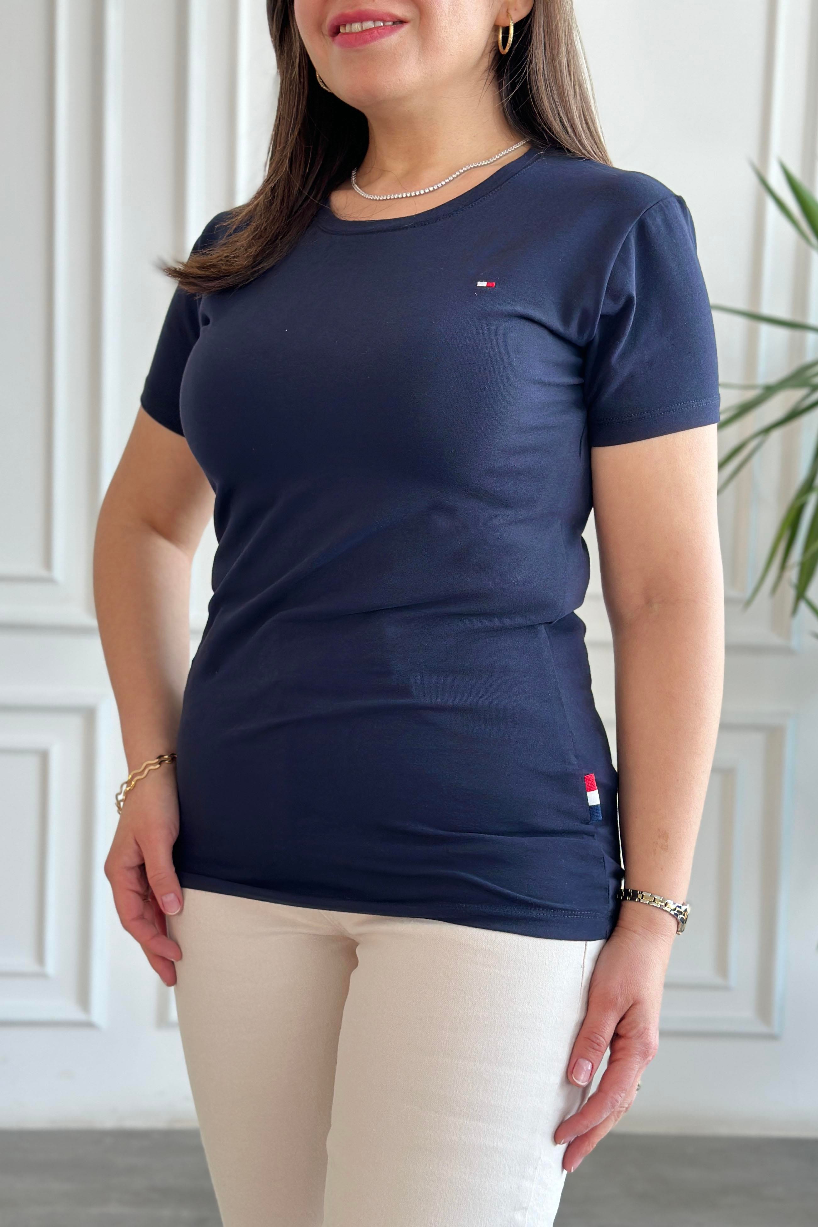 Bisiklet Yaka Kısa Kollu T-Shirt