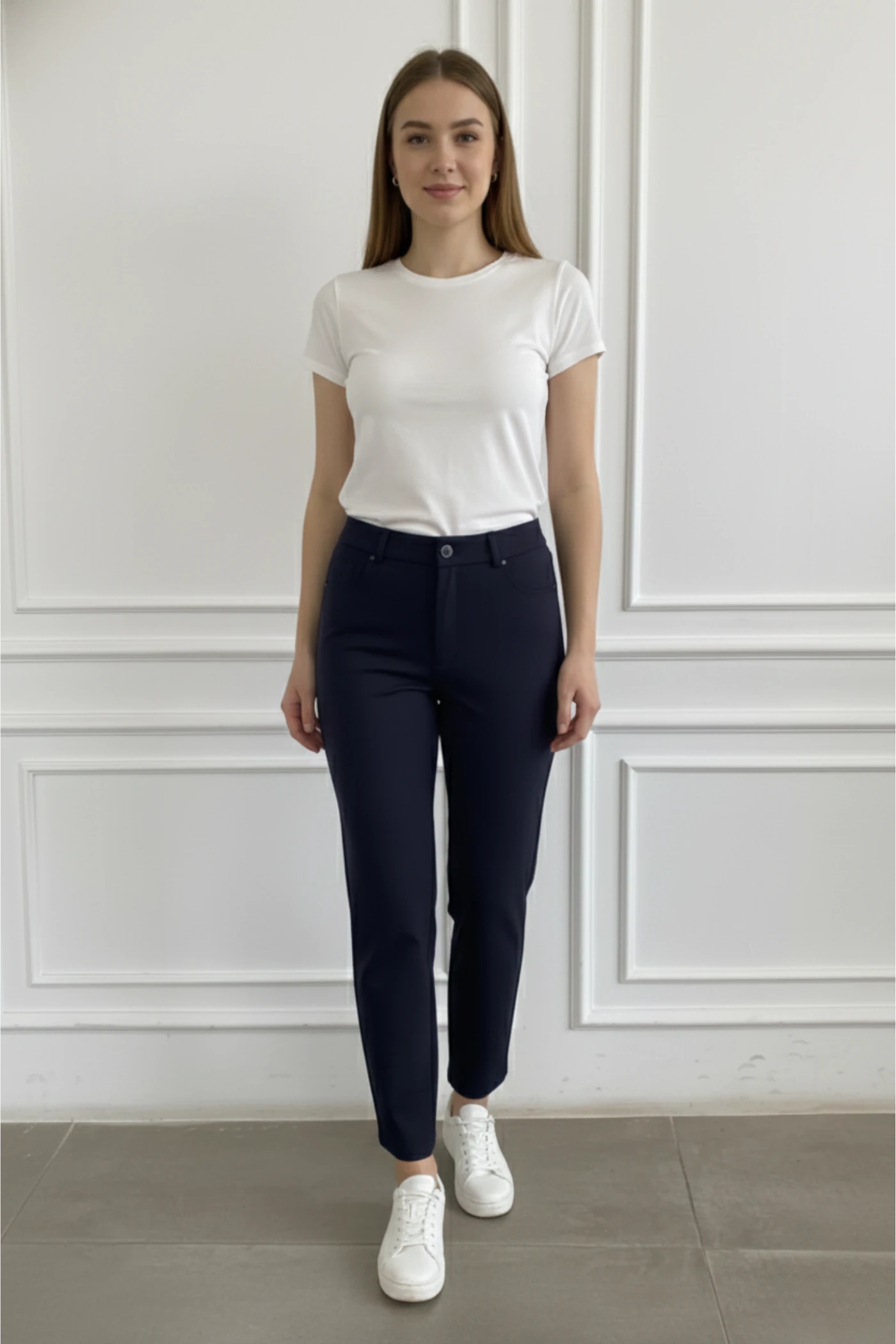 Puntorema En Boy Likralı Spor Pantolon - LACIVERT