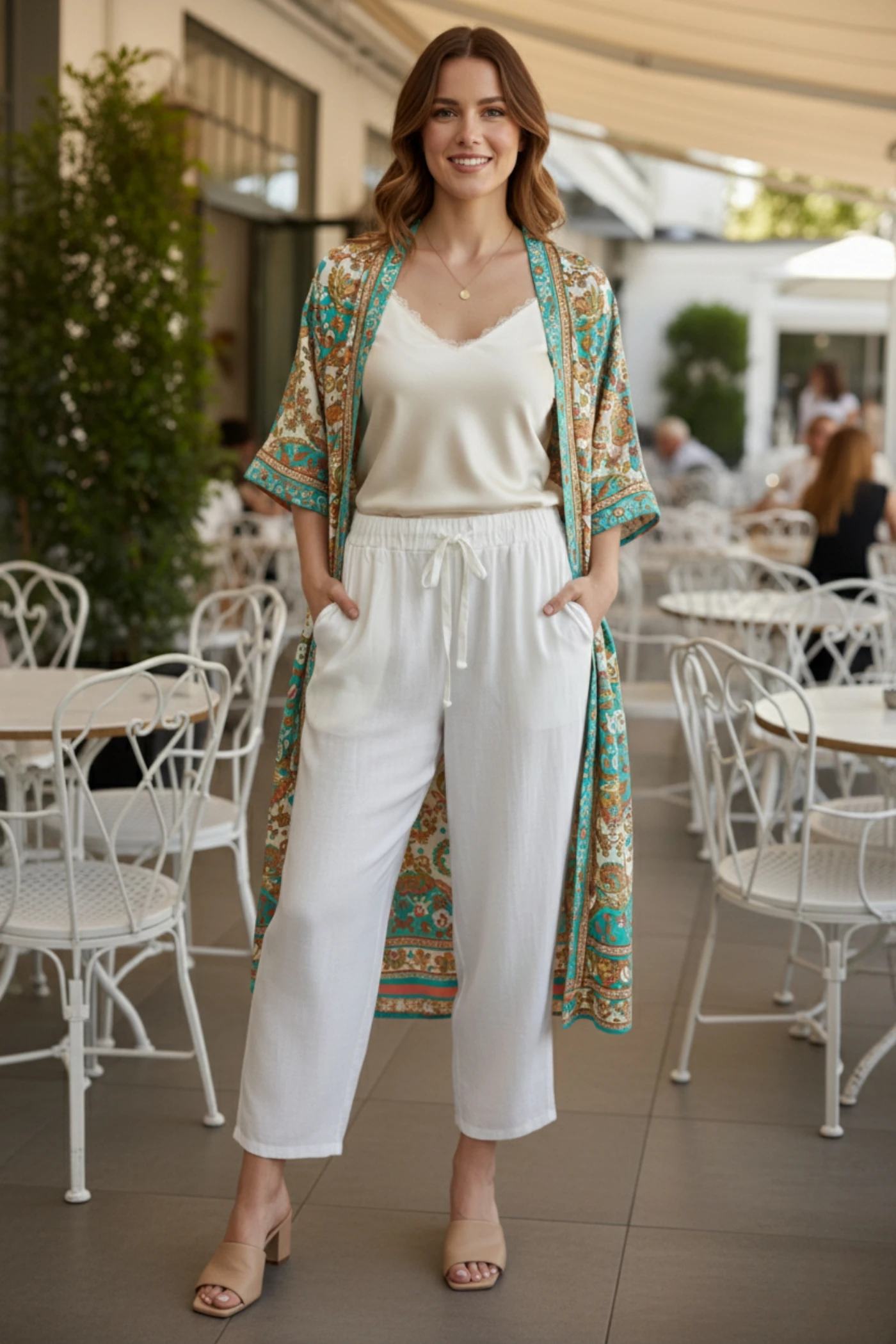 Beli Lastikli Bol Paça Pantolon