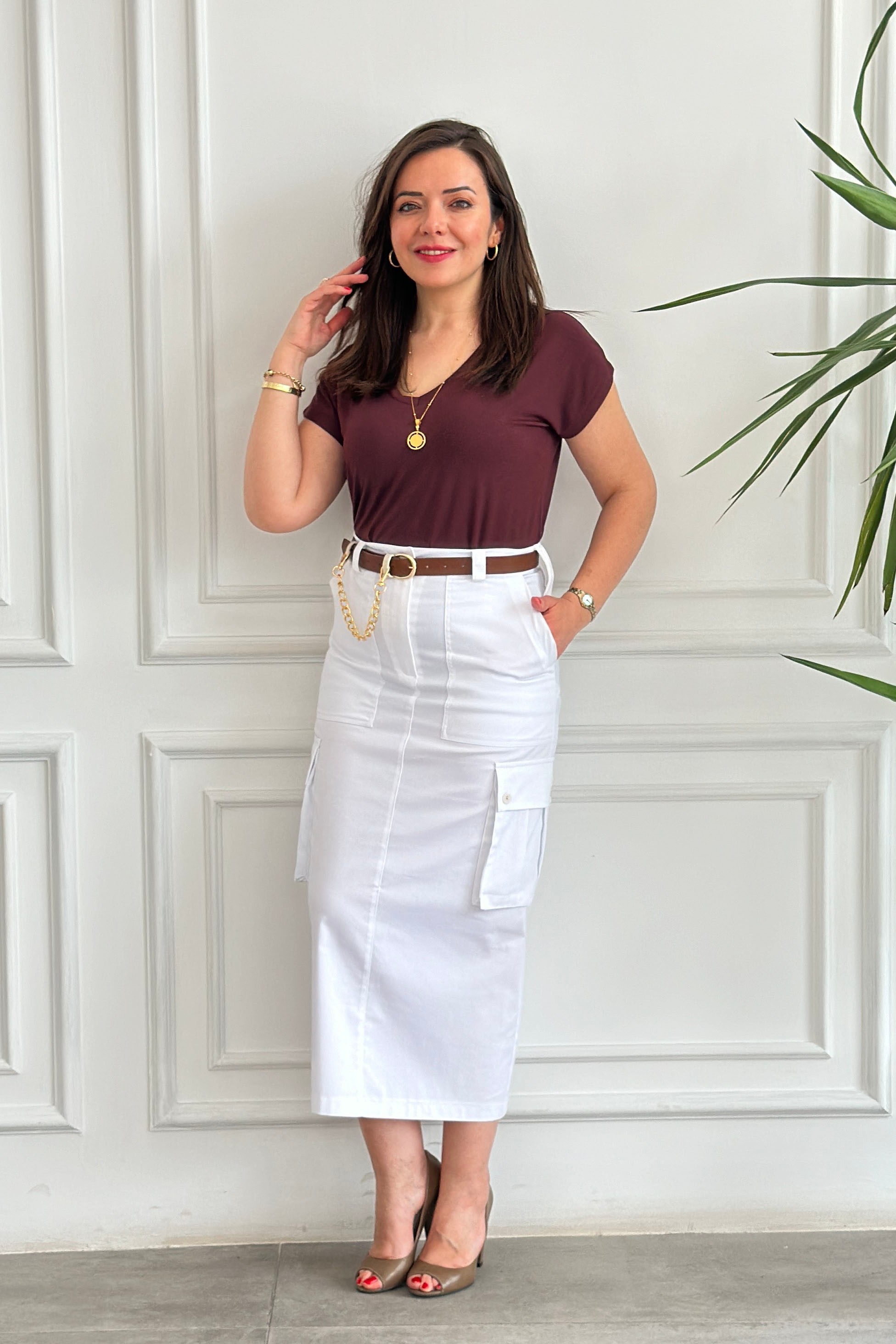 V Yaka Basic T-Shirt - MURDUM