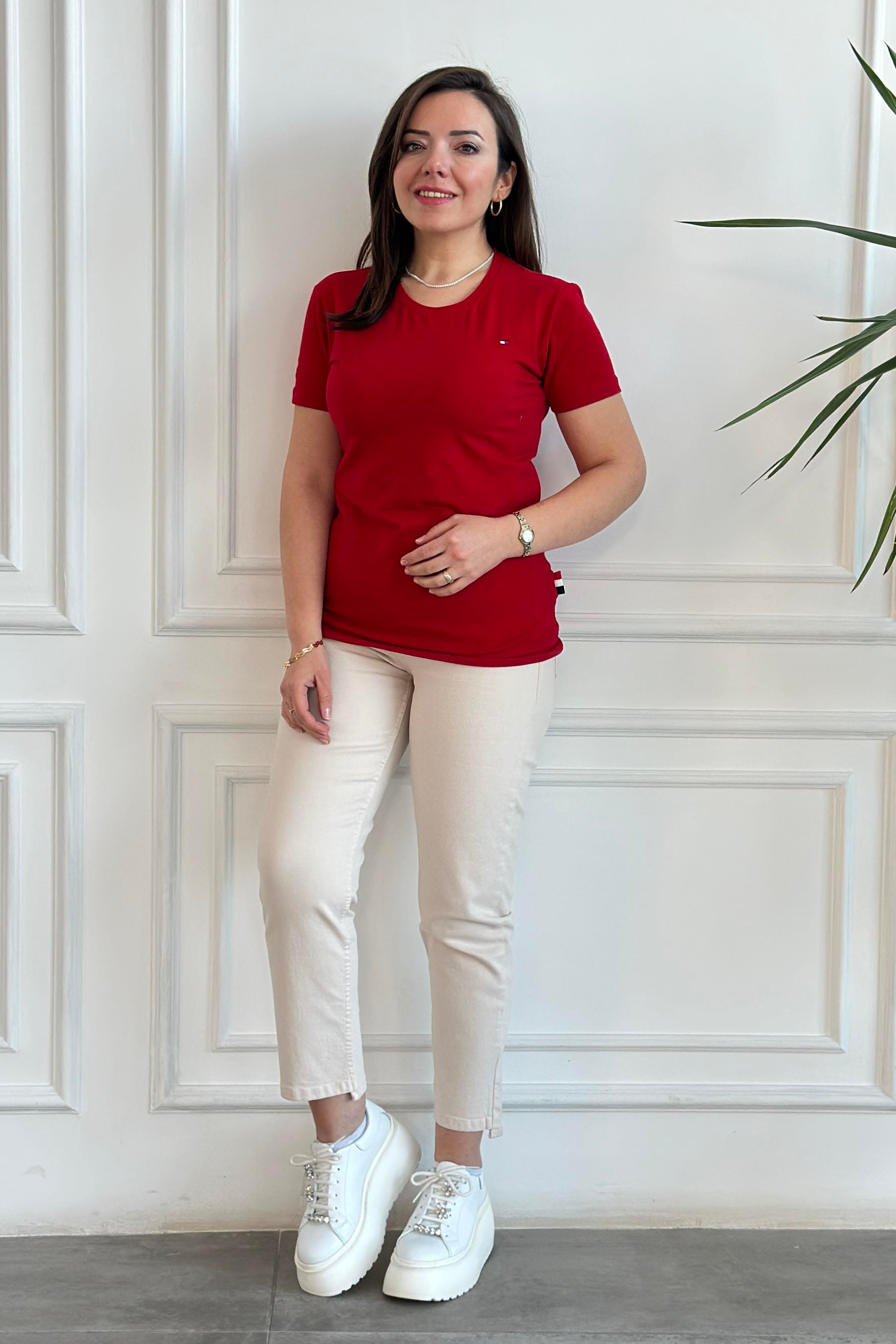 Bisiklet Yaka Kısa Kollu T-Shirt
