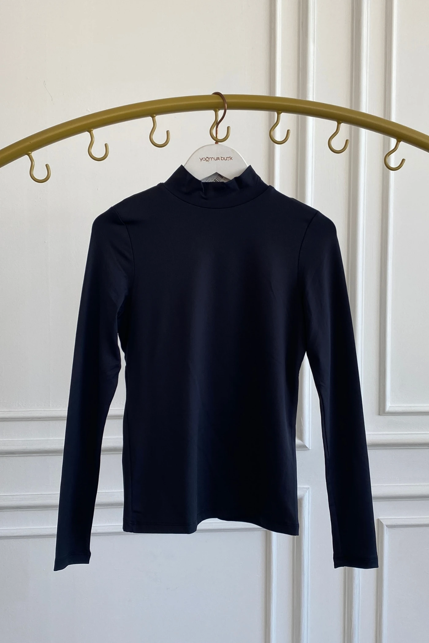 Yarım Balıkçı Bluz - SIYAH