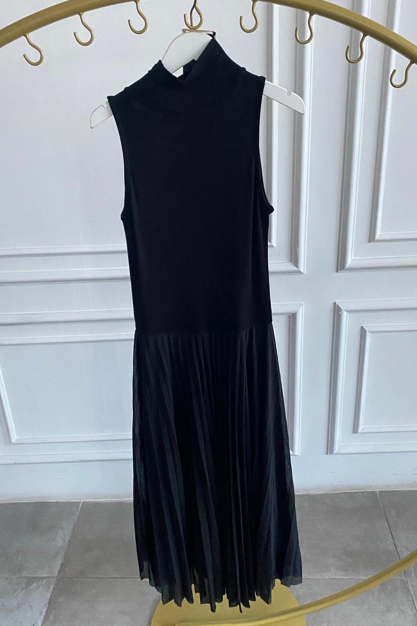 Bluz Detaylı Eteği Tül Pileli Elbise