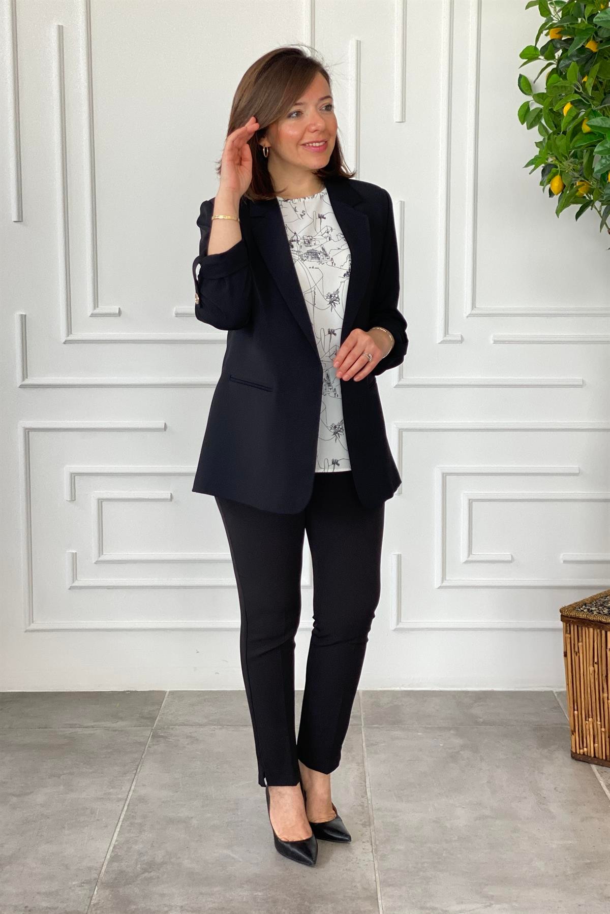 Kol Apoletli Blazer Ceket
