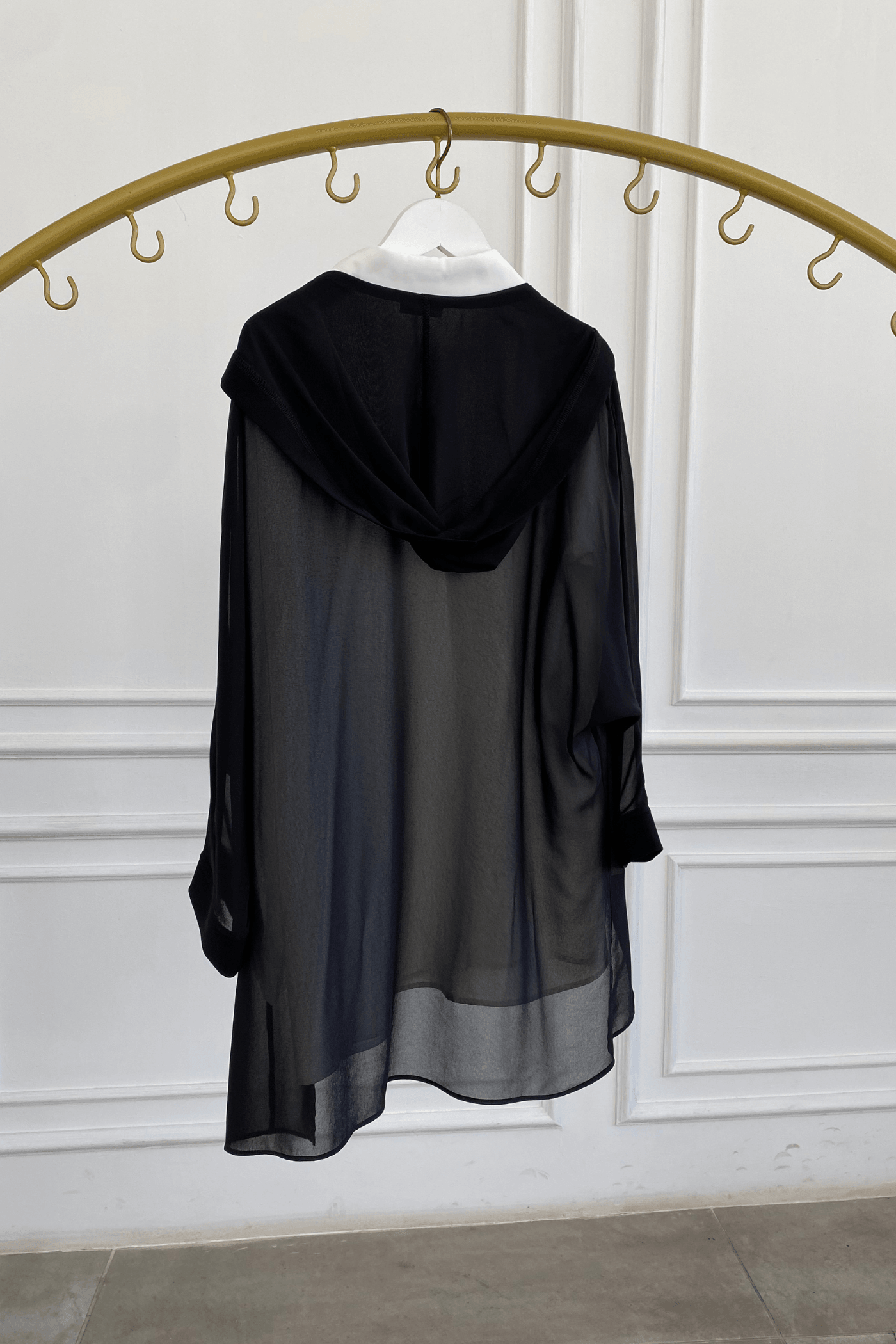 Fermuarlı Şifon Bluz